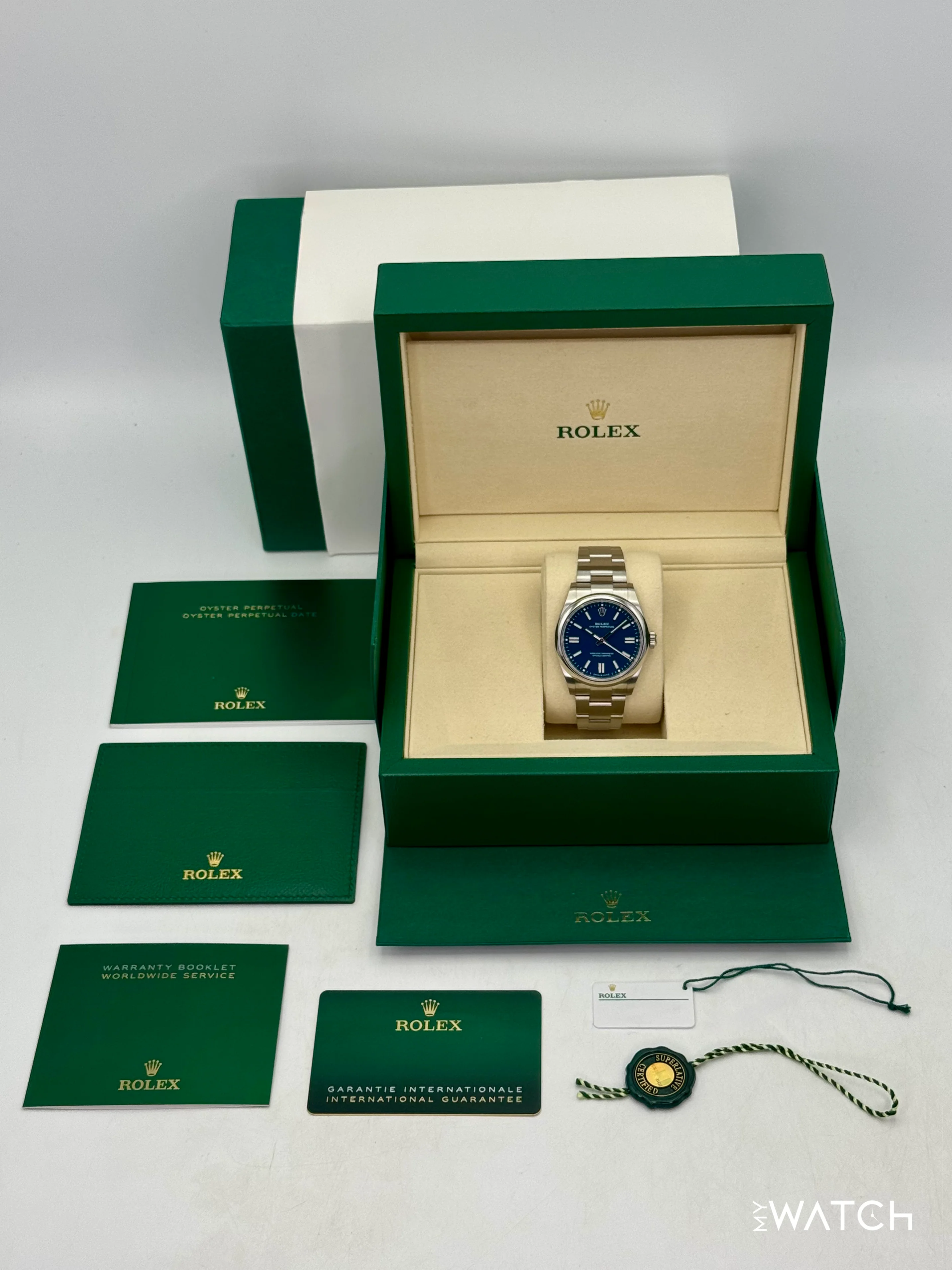 NEW 2025 Rolex Oyster Perpetual 41mm 134300 Med Blue Dial - Image 10