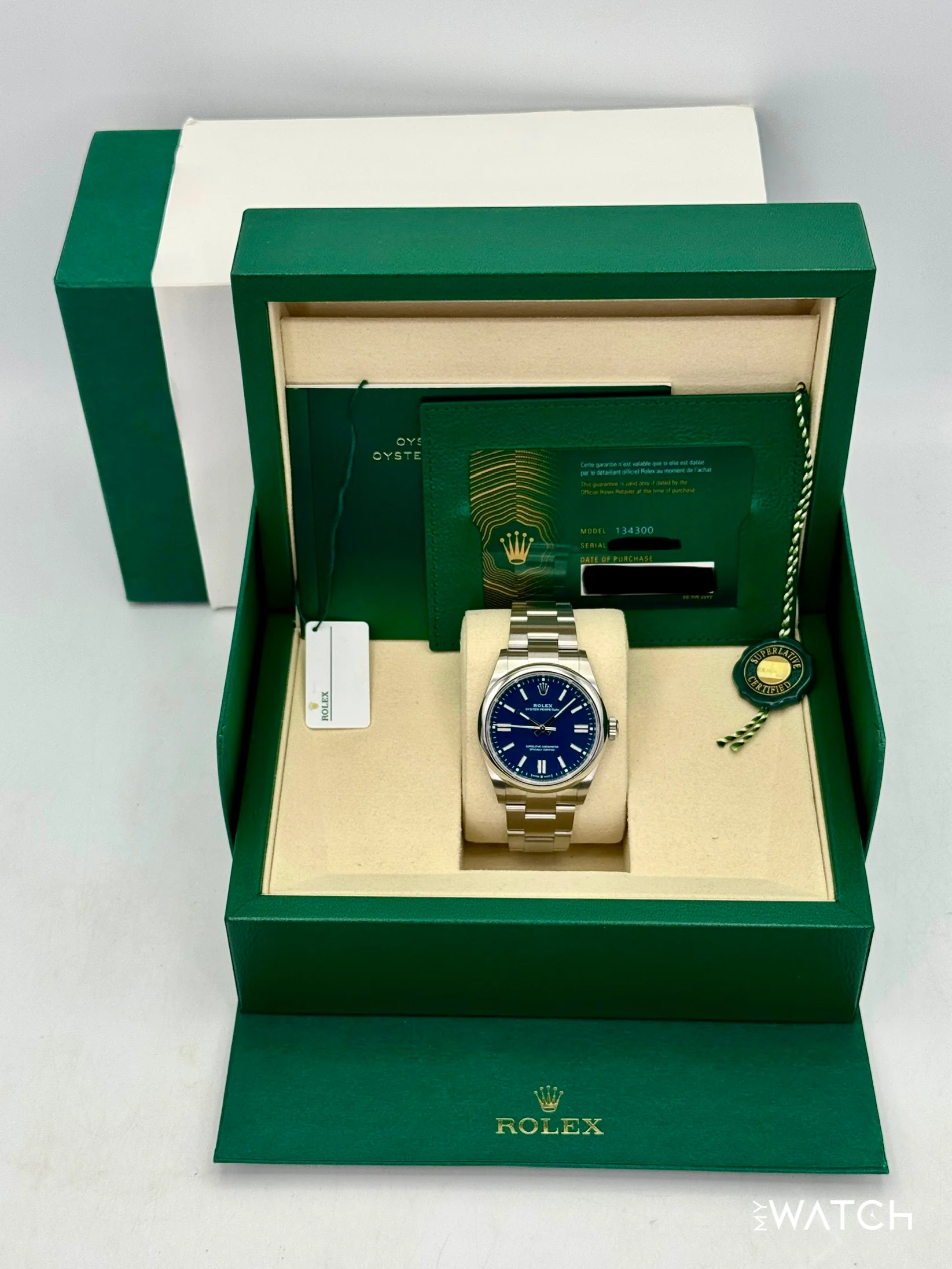 NEW 2025 Rolex Oyster Perpetual 41mm 134300 Med Blue Dial - Image 9