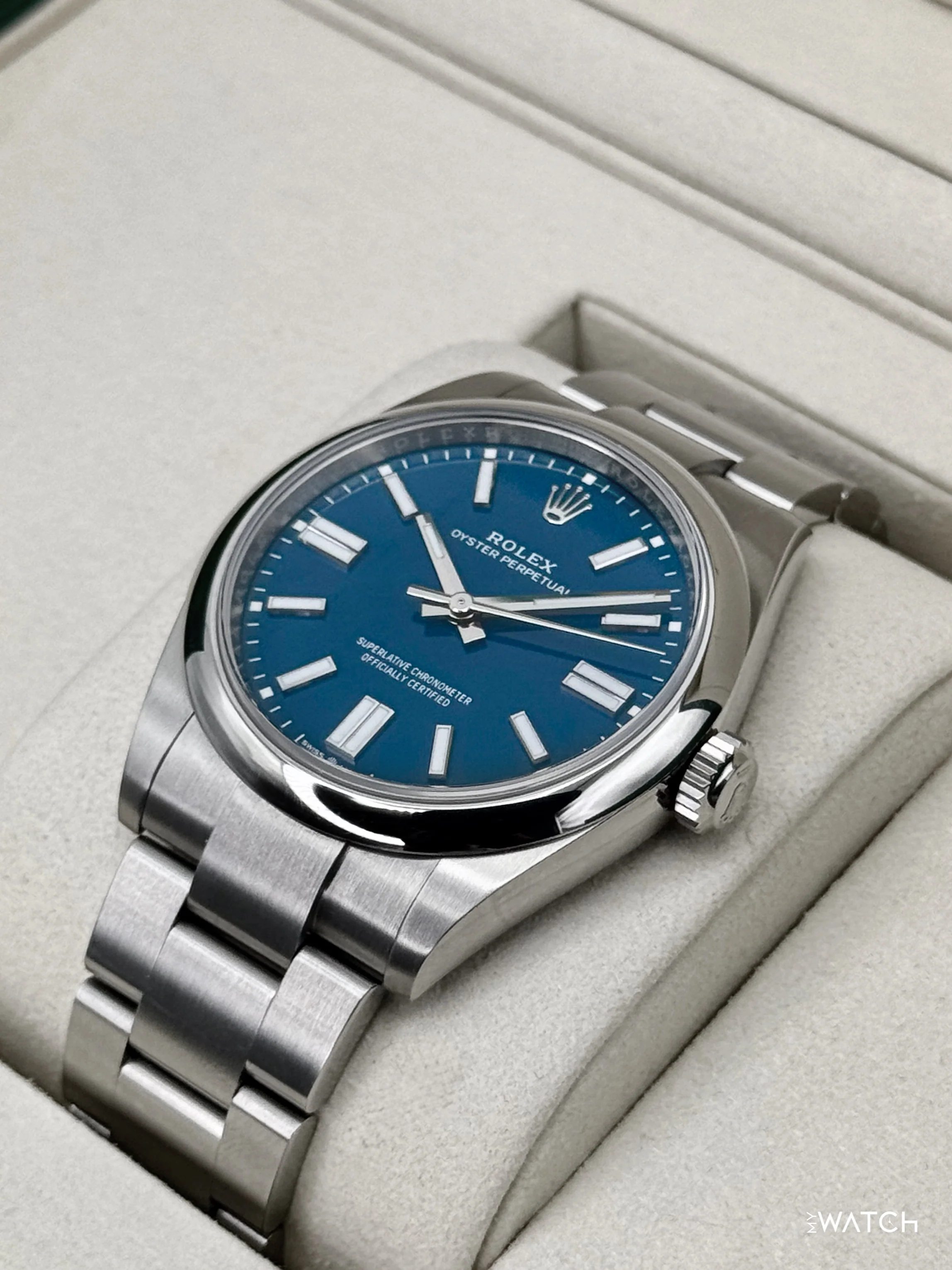 2025 Rolex Oyster Perpetual 41mm 134300 Med Blue Dial - Image 5
