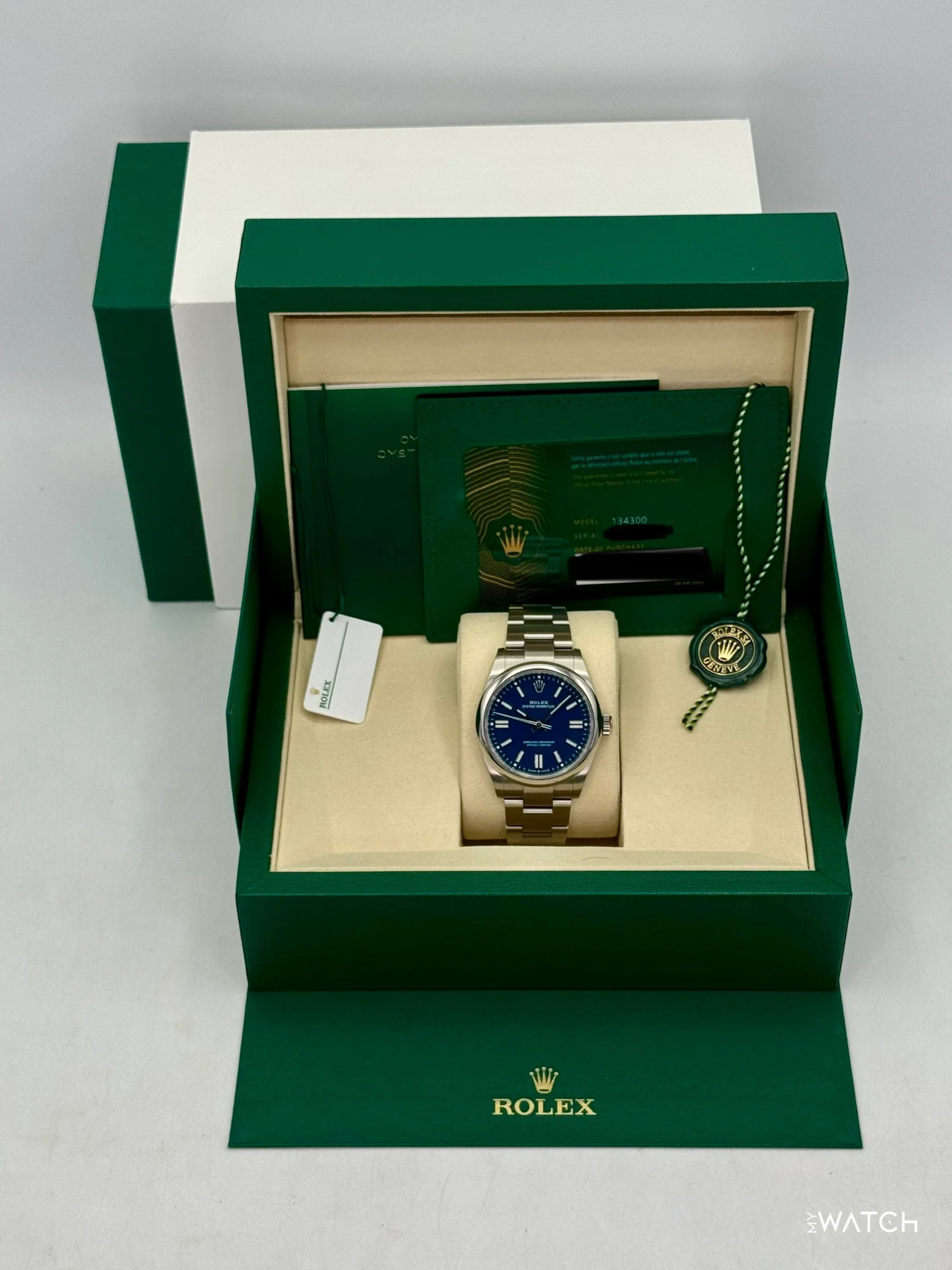 2025 Rolex Oyster Perpetual 41mm 134300 Med Blue Dial - Image 9