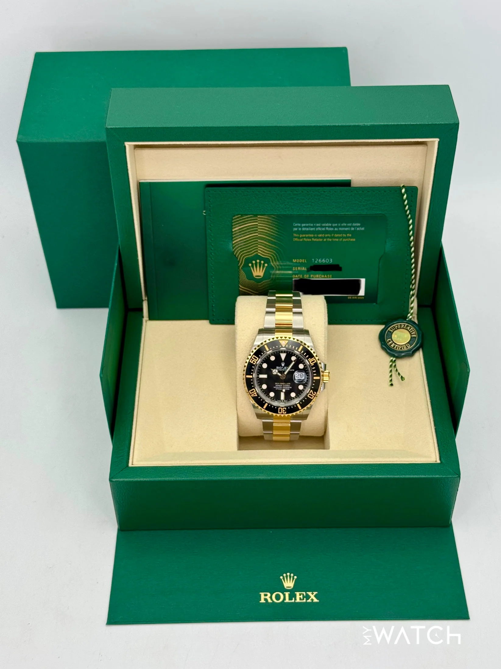 2025 Rolex Sea-Dweller 43mm 126603 Two-Tone Black Dial - Image 9