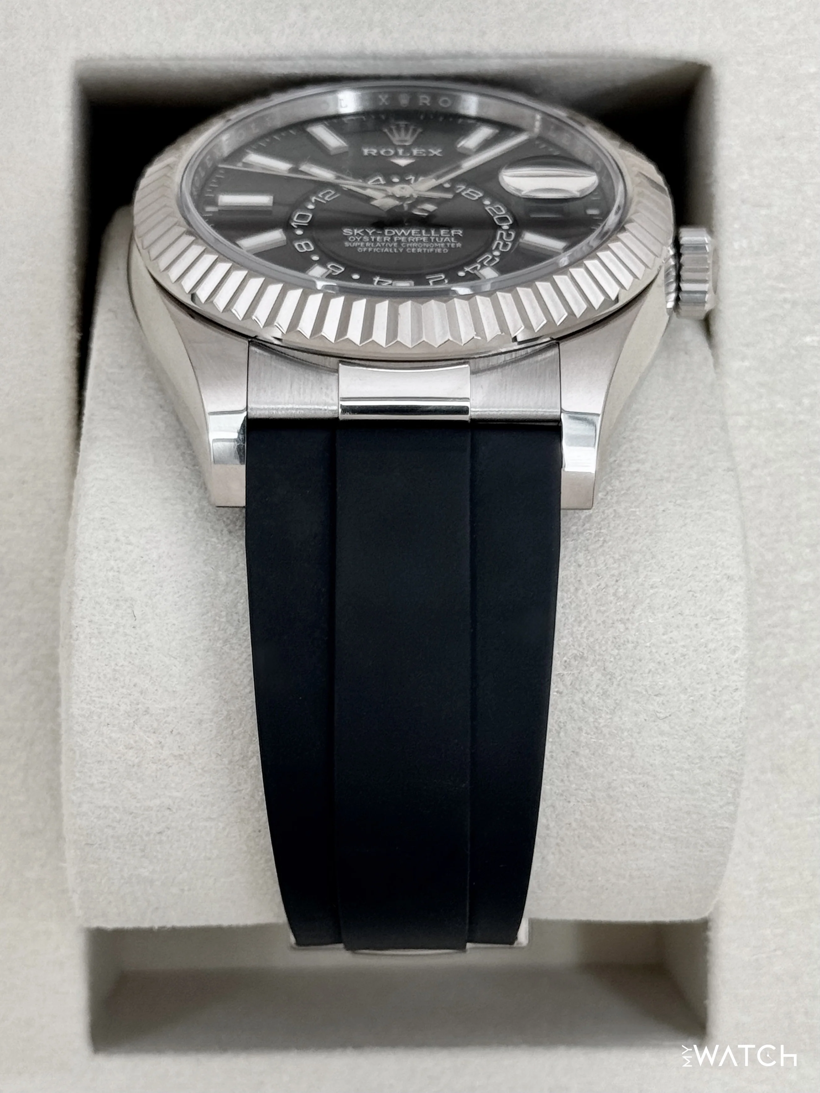 2025 Rolex Sky-Dweller 42mm 336239 White Gold Oysterflex Black Dial - Image 3