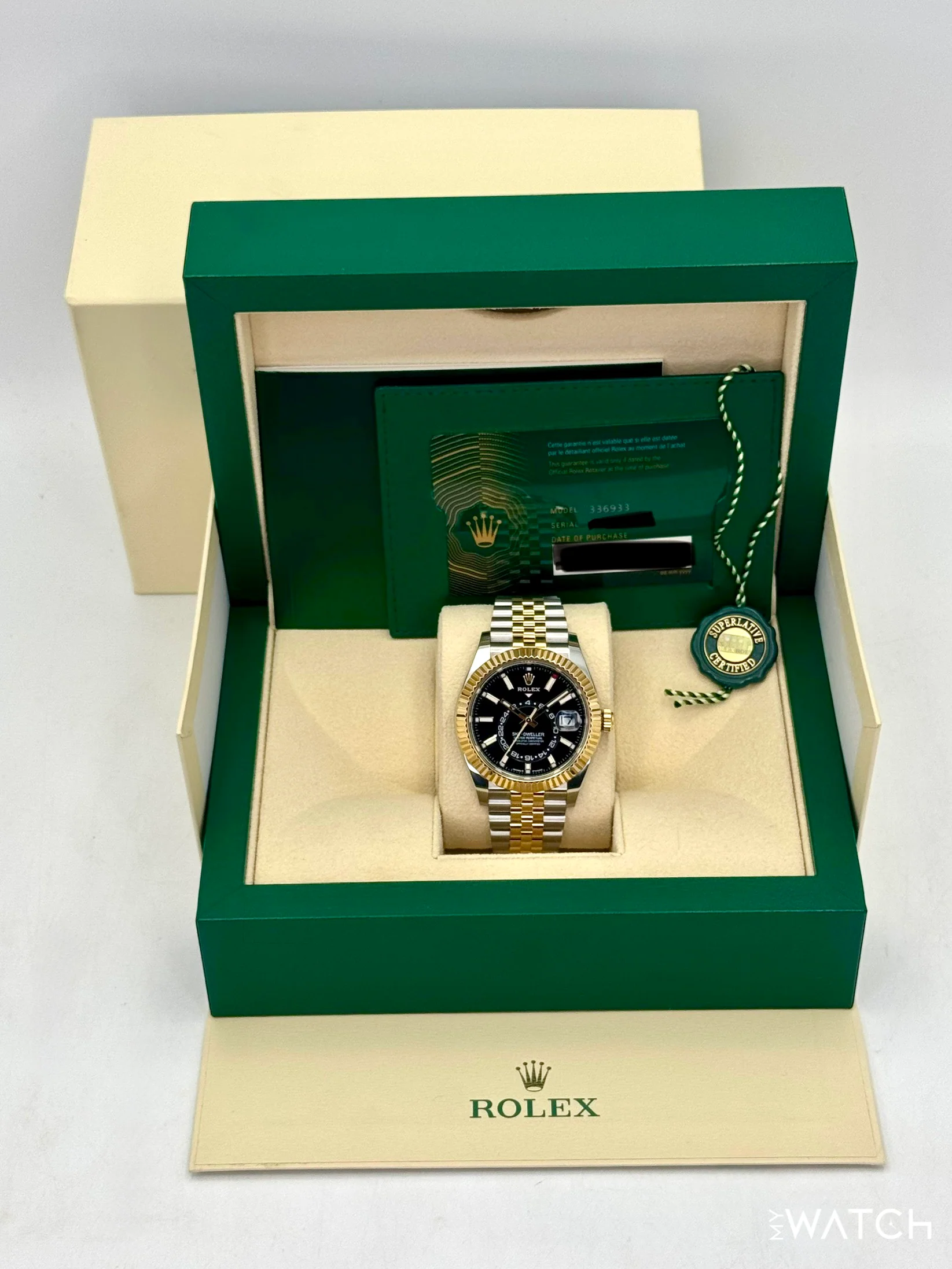 2025 Rolex Sky-Dweller 42mm 336933 Two-Tone Jubilee Black Dial - Image 9