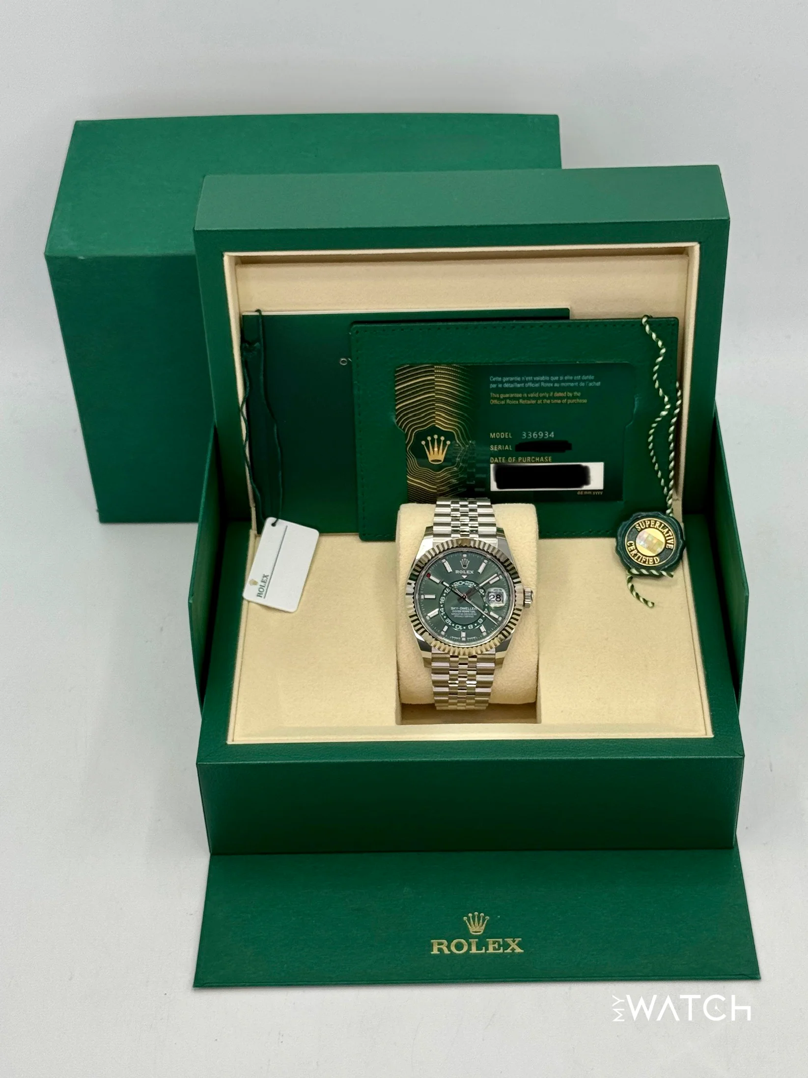 2025 Rolex Sky-Dweller 42mm 336934 Jubilee Green Dial - Image 9