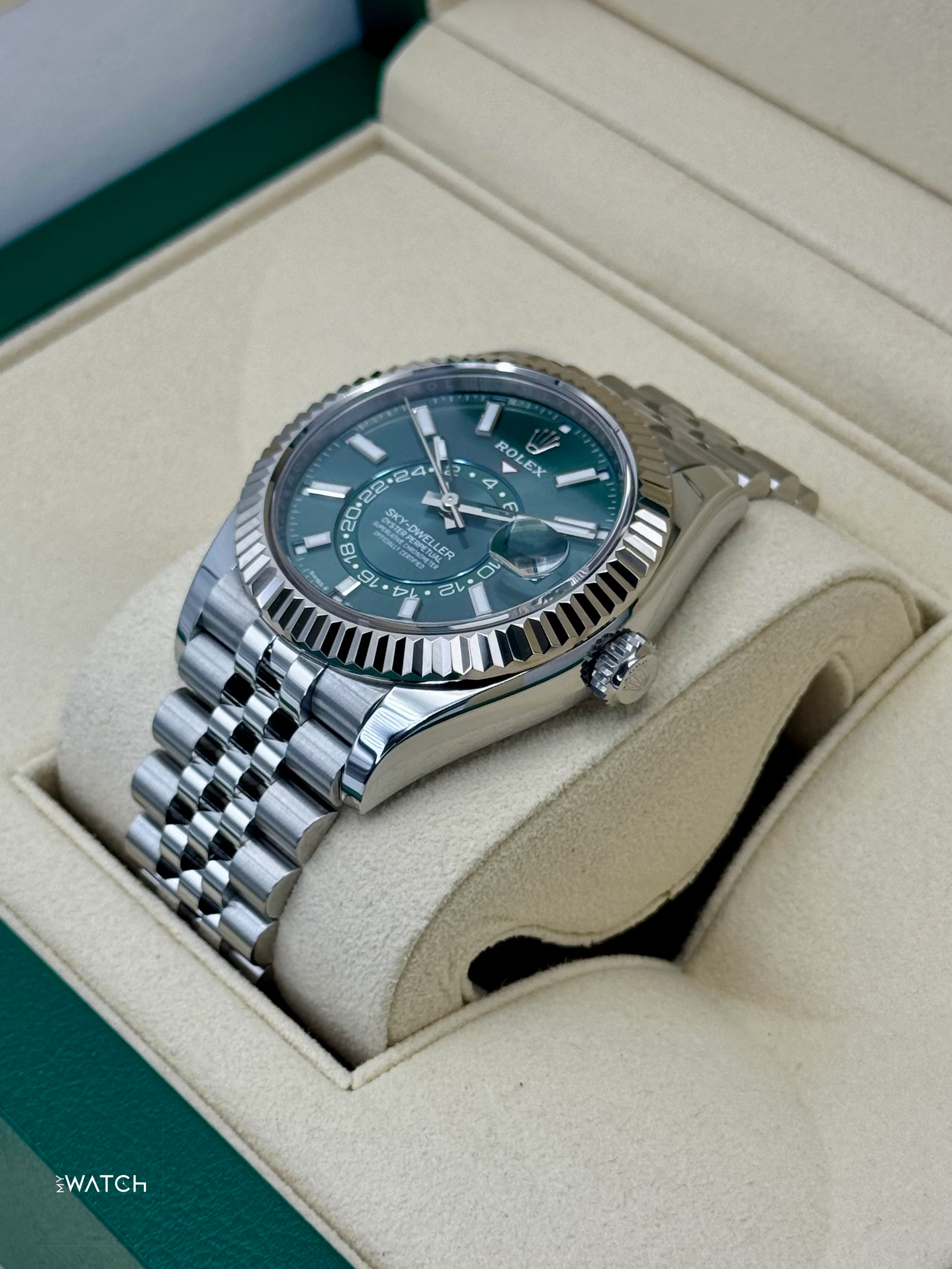 2025 Rolex Sky-Dweller 42mm 336934 Jubilee Green Dial - Image 5