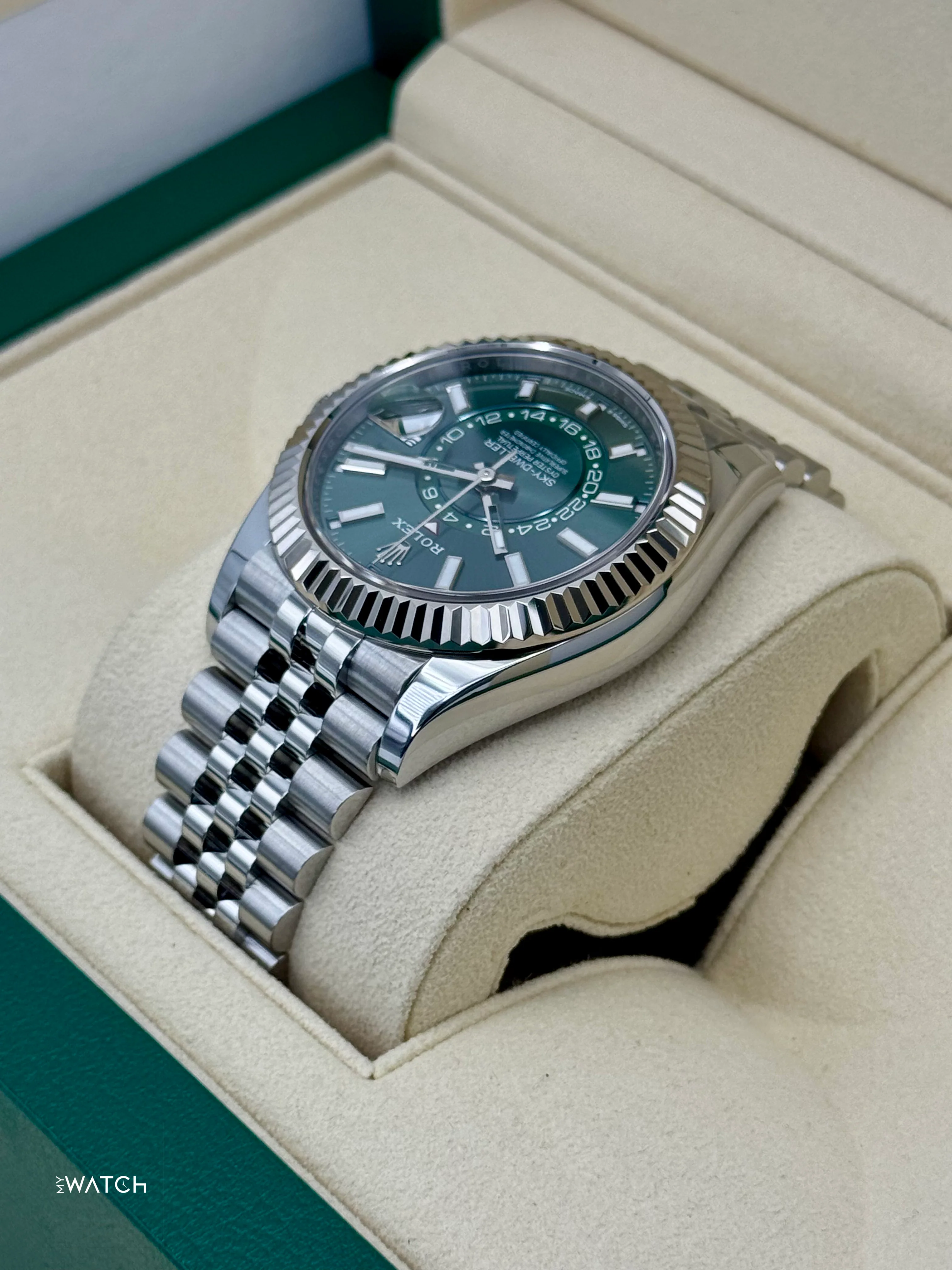 2025 Rolex Sky-Dweller 42mm 336934 Jubilee Green Dial - Image 7