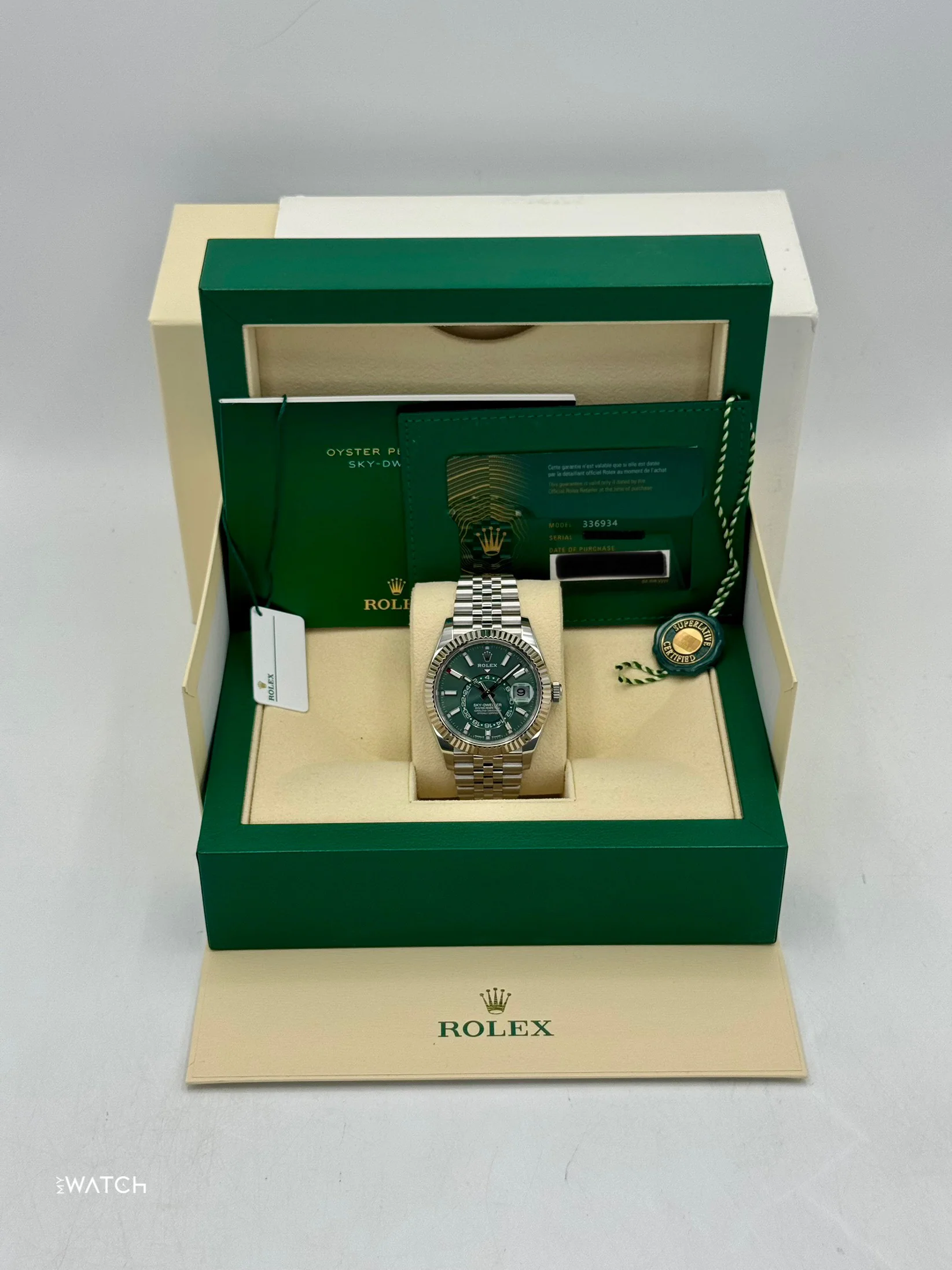 2025 Rolex Sky-Dweller 42mm 336934 Jubilee Green Dial - Image 9