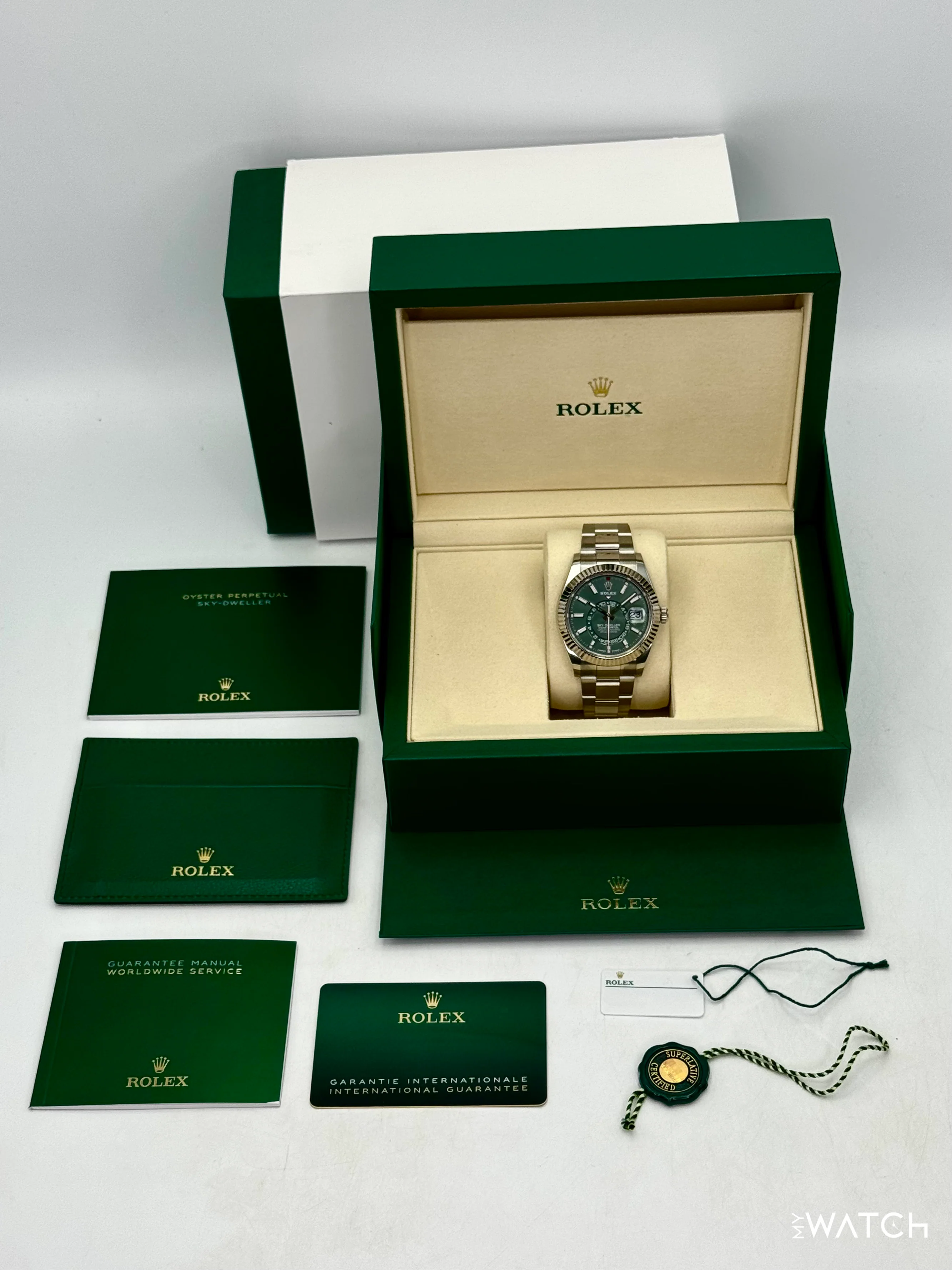 2025 Rolex Sky-Dweller 42mm 336934 Stainless Steel Oyster Green Dial - Image 10