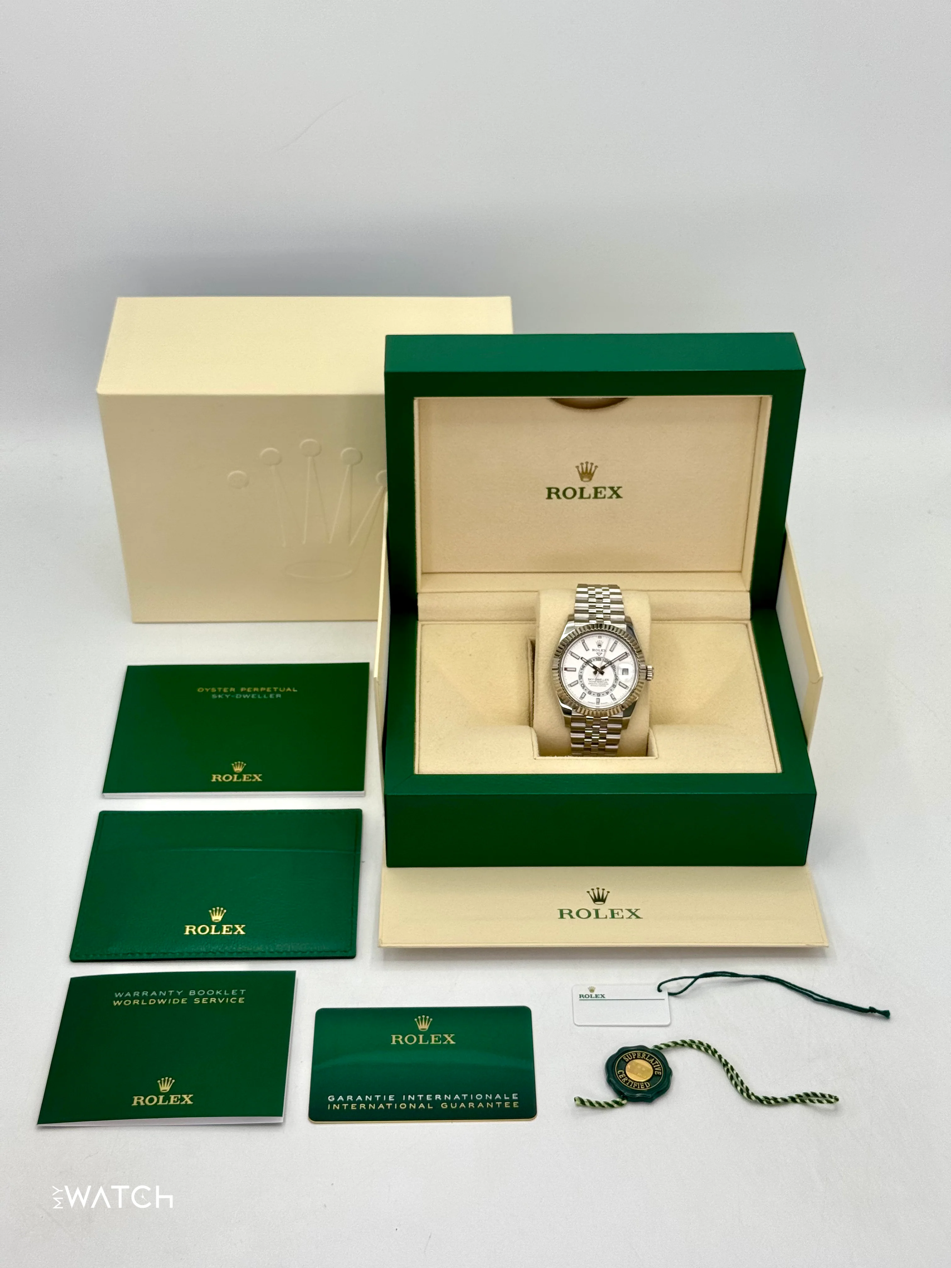 2025 Rolex Sky-Dweller 42mm 336934 Stainless Steel Jubilee White Dial - Image 10