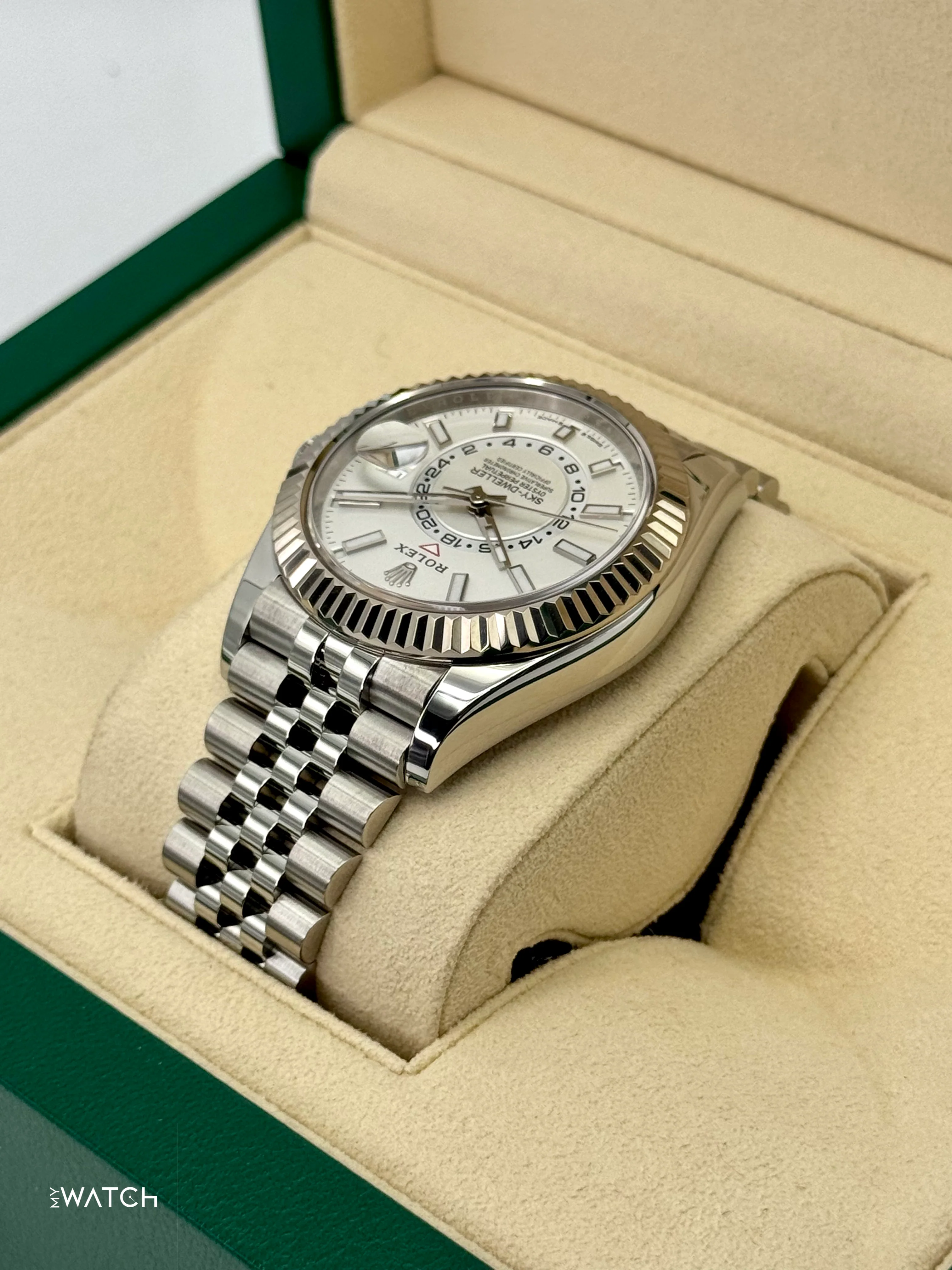 2025 Rolex Sky-Dweller 42mm 336934 Stainless Steel Jubilee White Dial - Image 7