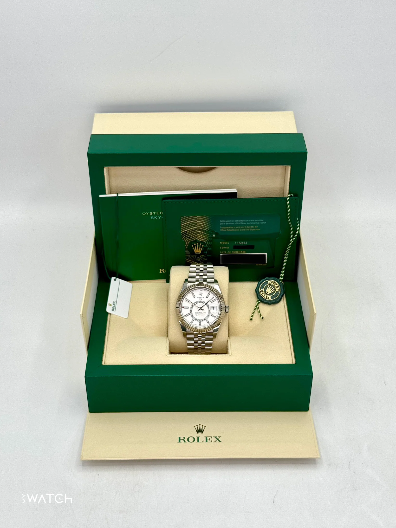 2025 Rolex Sky-Dweller 42mm 336934 Stainless Steel Jubilee White Dial - Image 9