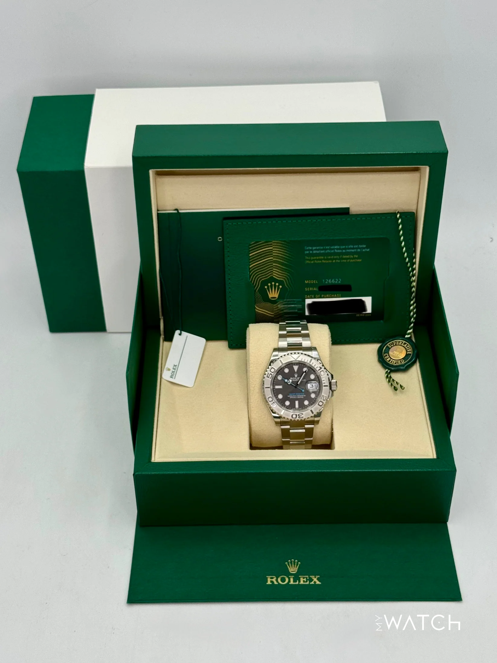 2025 Rolex Yacht-Master 40mm 126622 Stainless Steel Rhodium Dial - Image 9