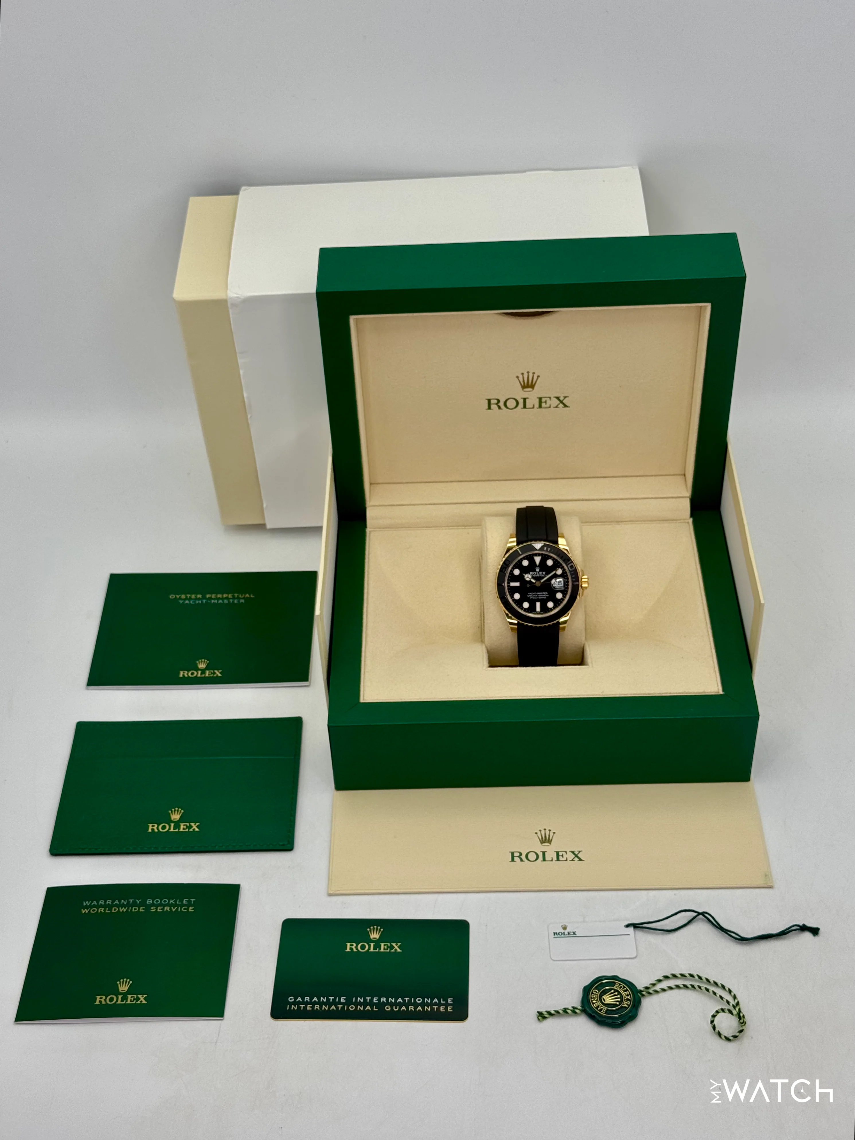 2025 Rolex Yacht-Master 42mm 226658 Yellow Gold Oysterflex Black Dial - Image 10
