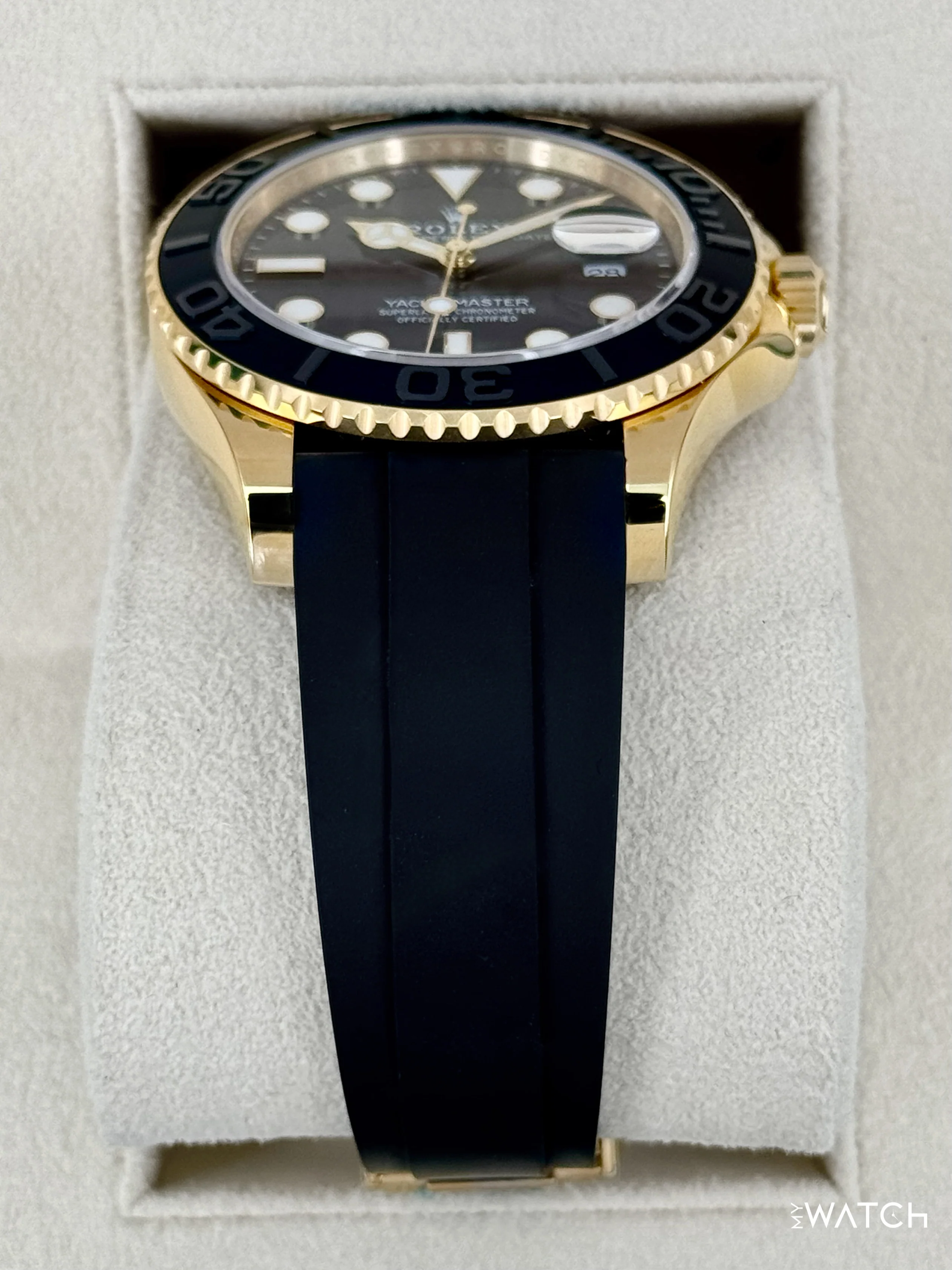 2025 Rolex Yacht-Master 42mm 226658 Yellow Gold Oysterflex Black Dial - Image 3
