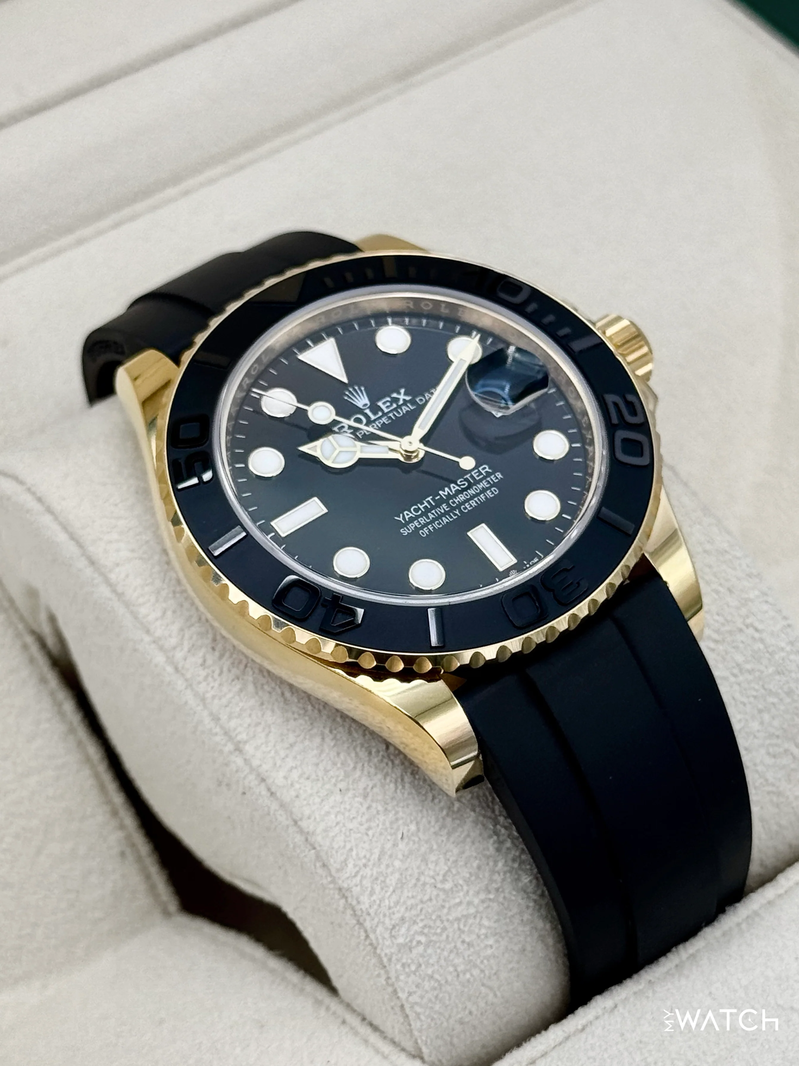2025 Rolex Yacht-Master 42mm 226658 Yellow Gold Oysterflex Black Dial - Image 6