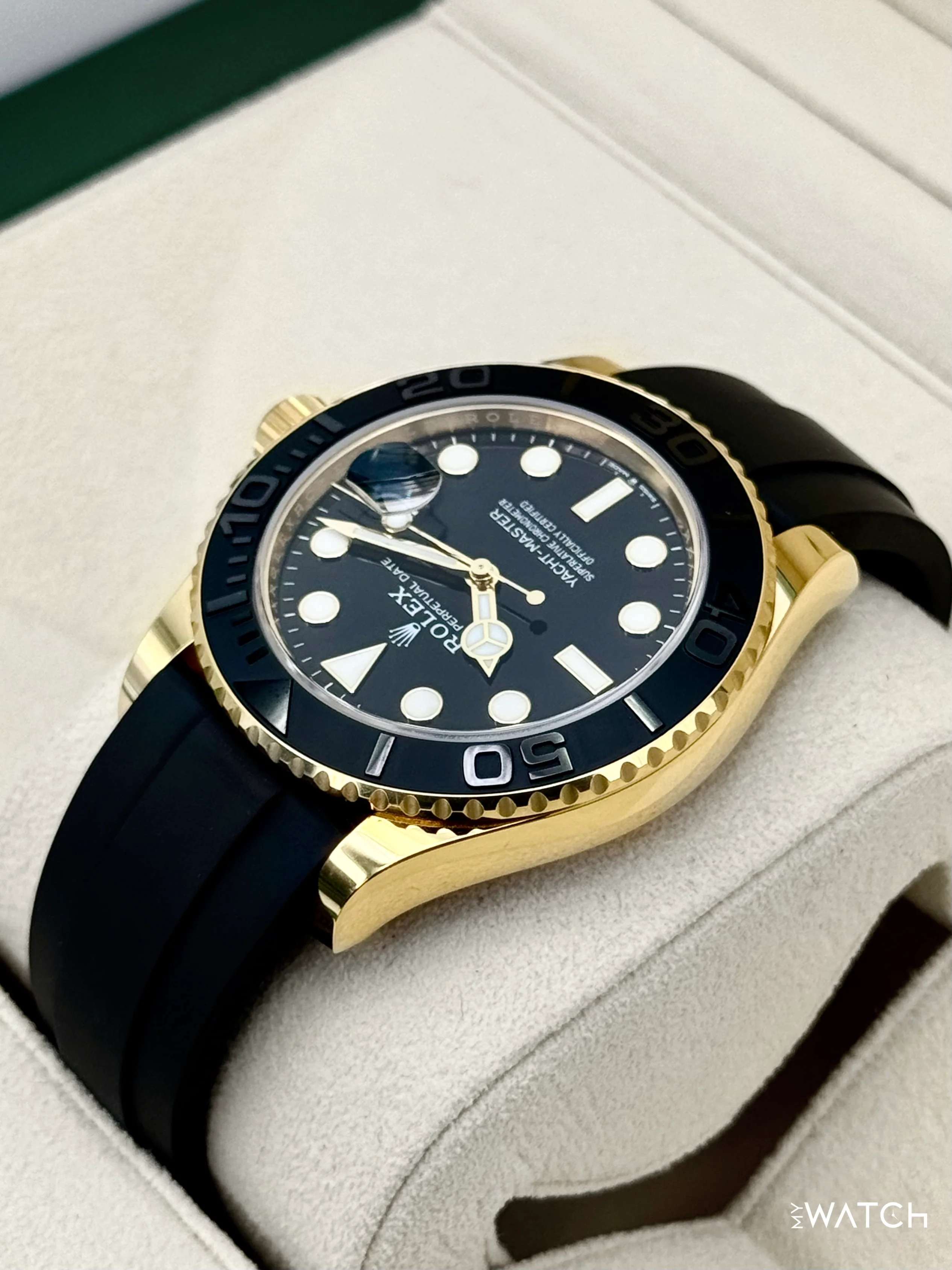 2025 Rolex Yacht-Master 42mm 226658 Yellow Gold Oysterflex Black Dial - Image 7