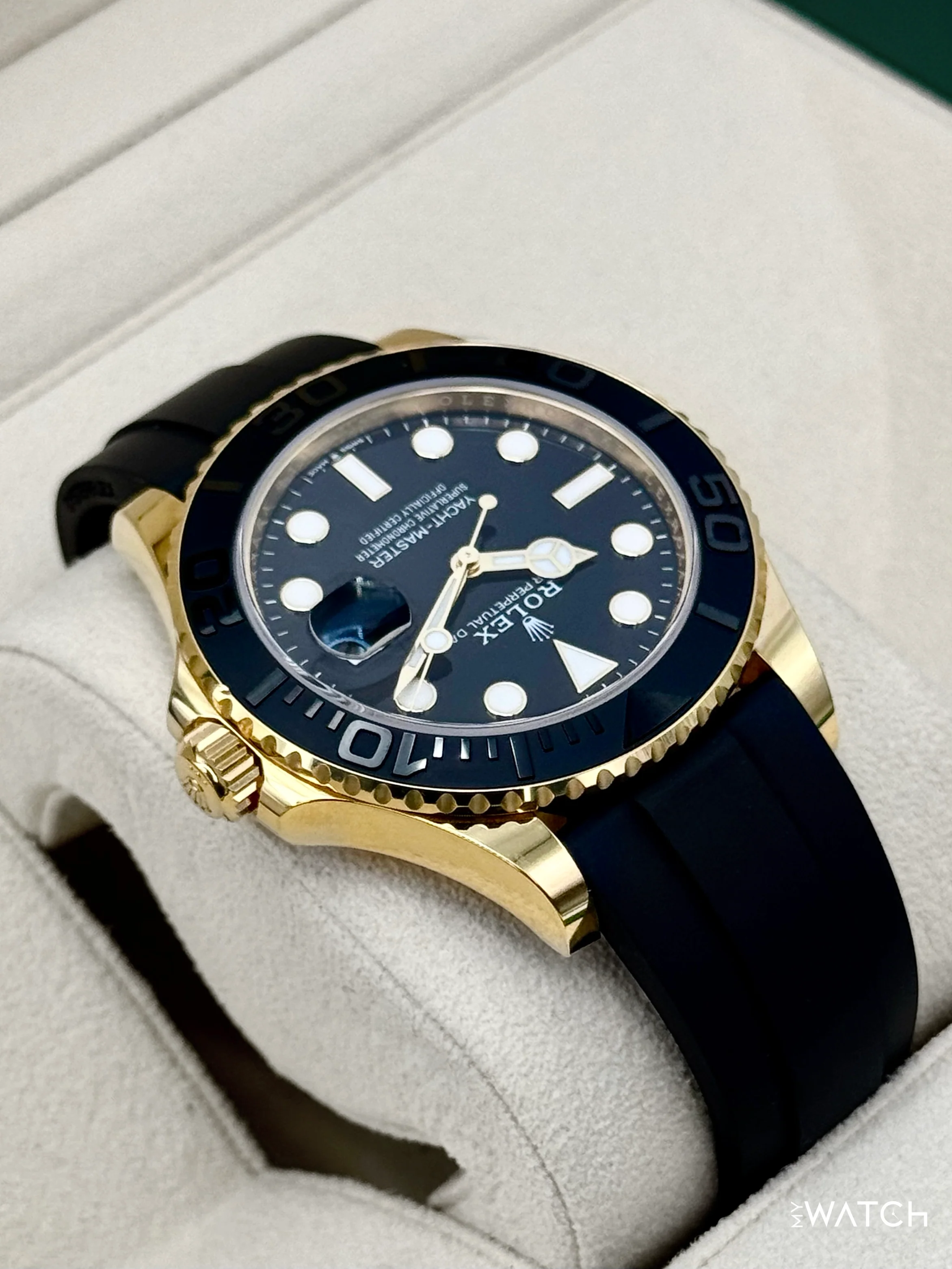2025 Rolex Yacht-Master 42mm 226658 Yellow Gold Oysterflex Black Dial - Image 8