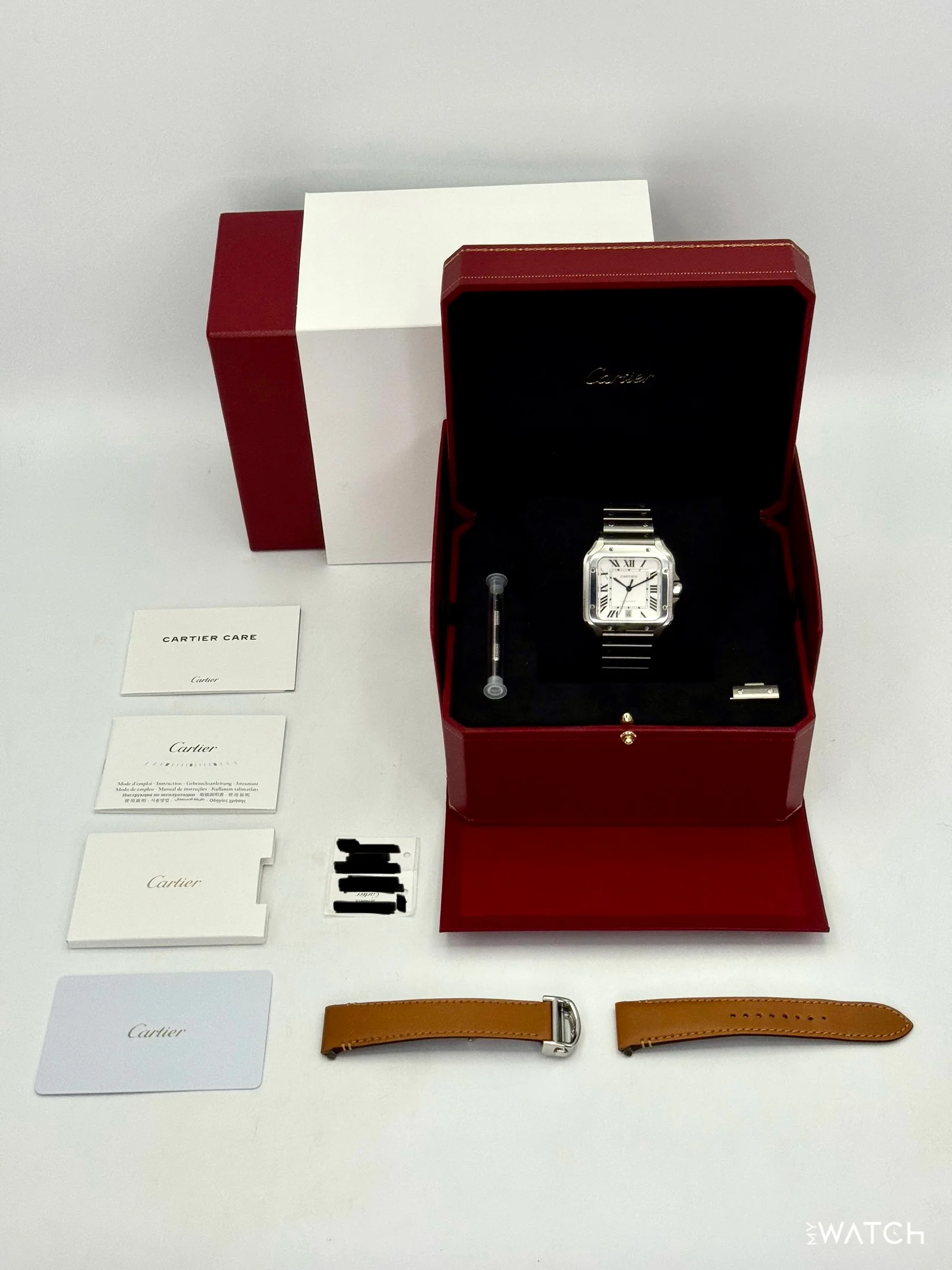 2025 Cartier Santos De Cartier 39.8mm WSSA0018 Stainless Steel White Dial - Image 10