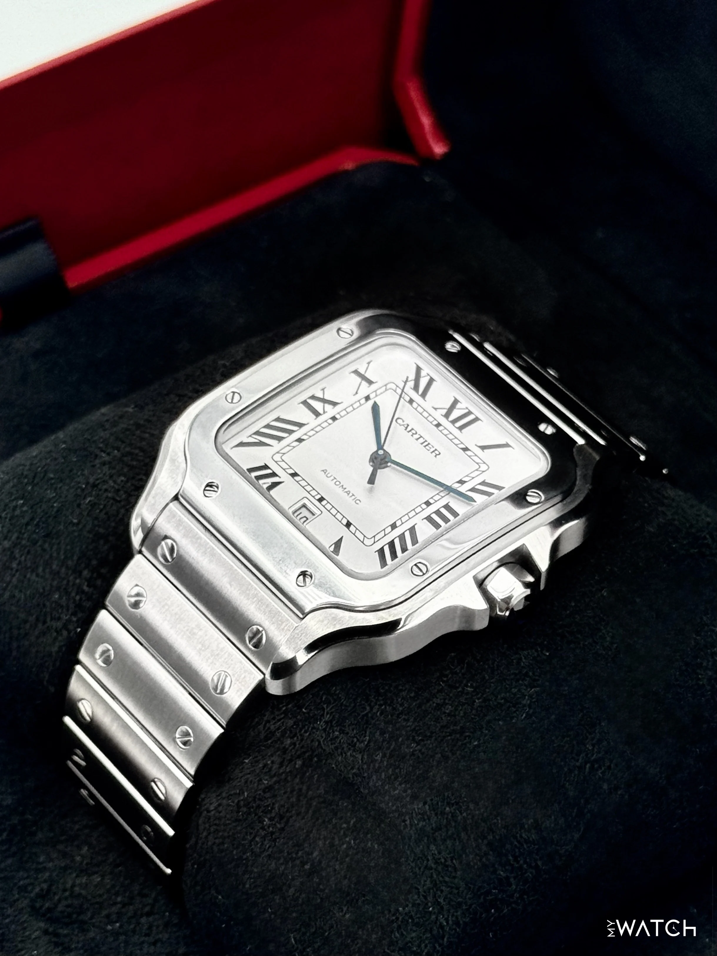 2025 Cartier Santos De Cartier 39.8mm WSSA0018 Stainless Steel White Dial - Image 5