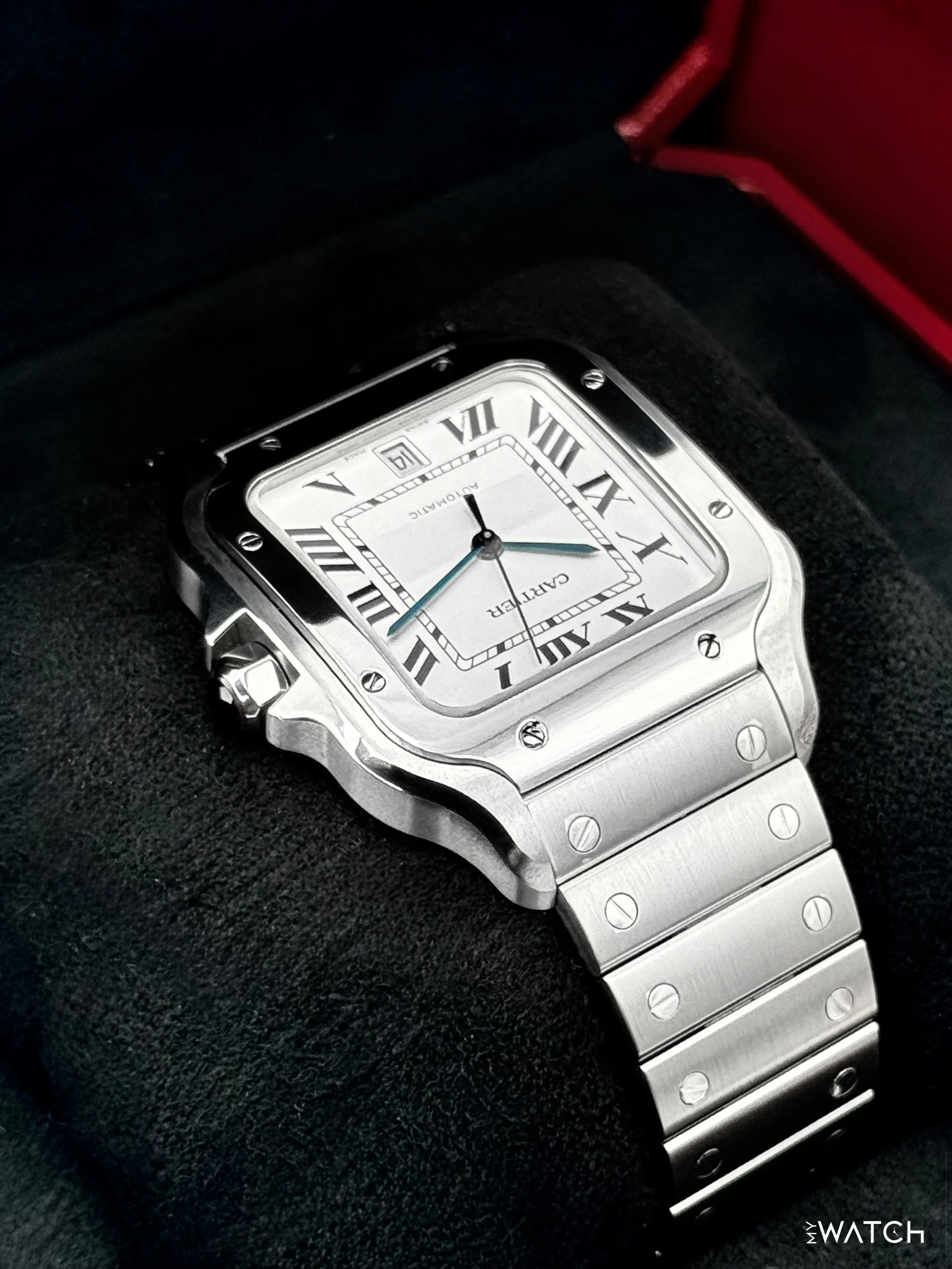 2025 Cartier Santos De Cartier 39.8mm WSSA0018 Stainless Steel White Dial - Image 8