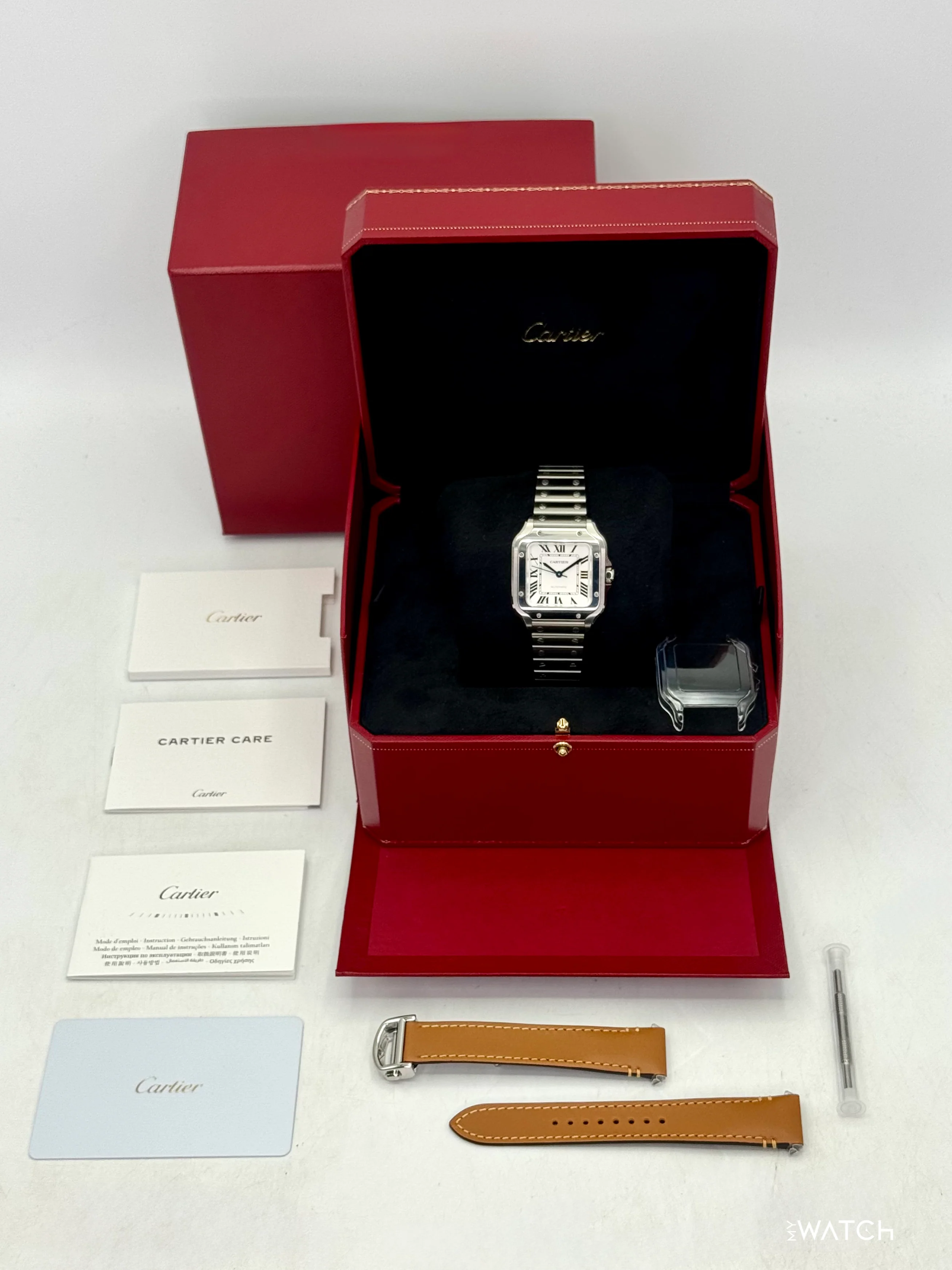2026 Cartier Santos De Cartier 35.1mm WSSA0029 Stainless Steel White Dial - Image 11