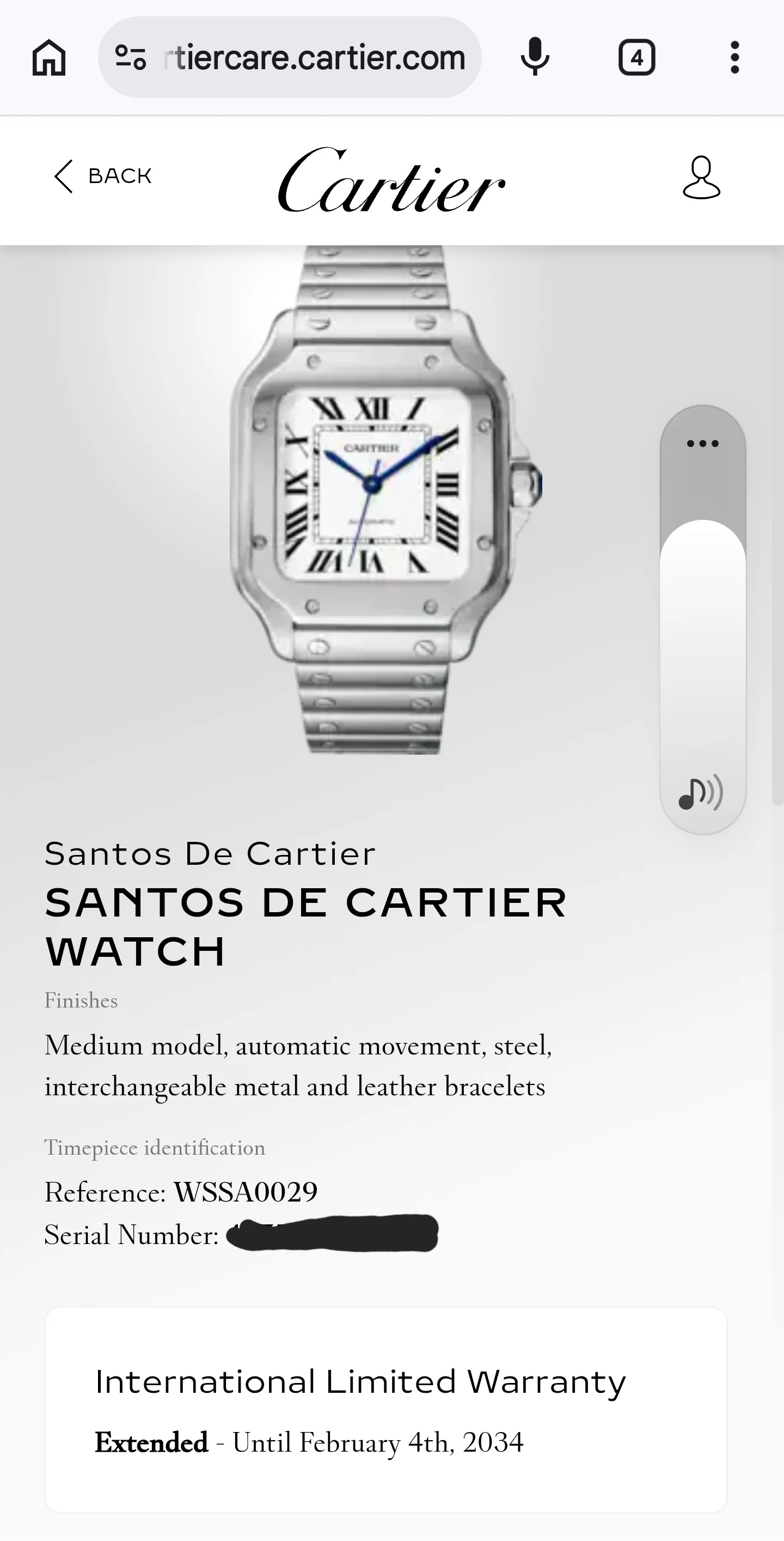 2026 Cartier Santos De Cartier 35.1mm WSSA0029 Stainless Steel White Dial - Image 9