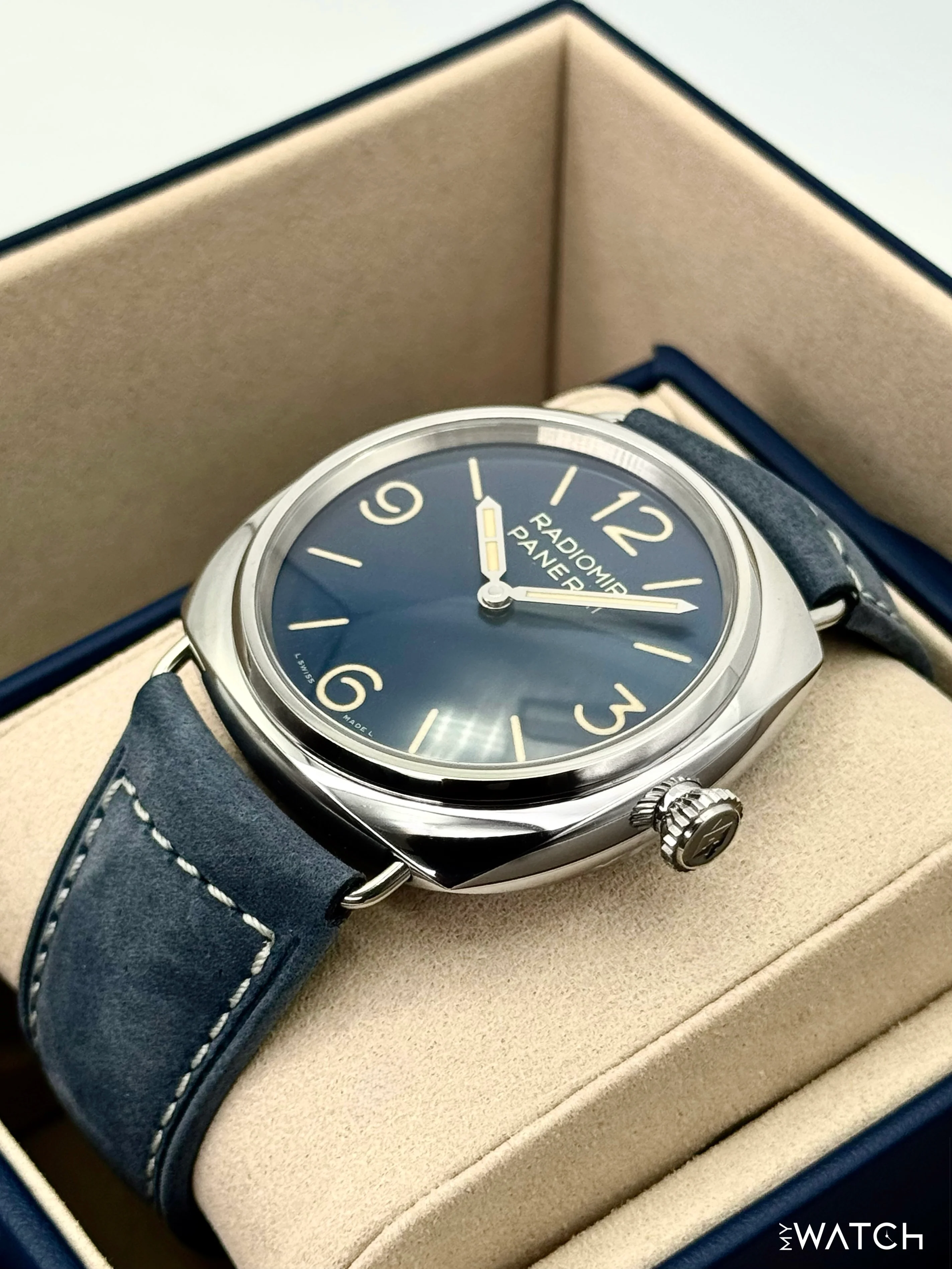 2026 Panerai Radiomir Officine 44mm PAM01383 Stainless Steel Blue Dial - Image 5