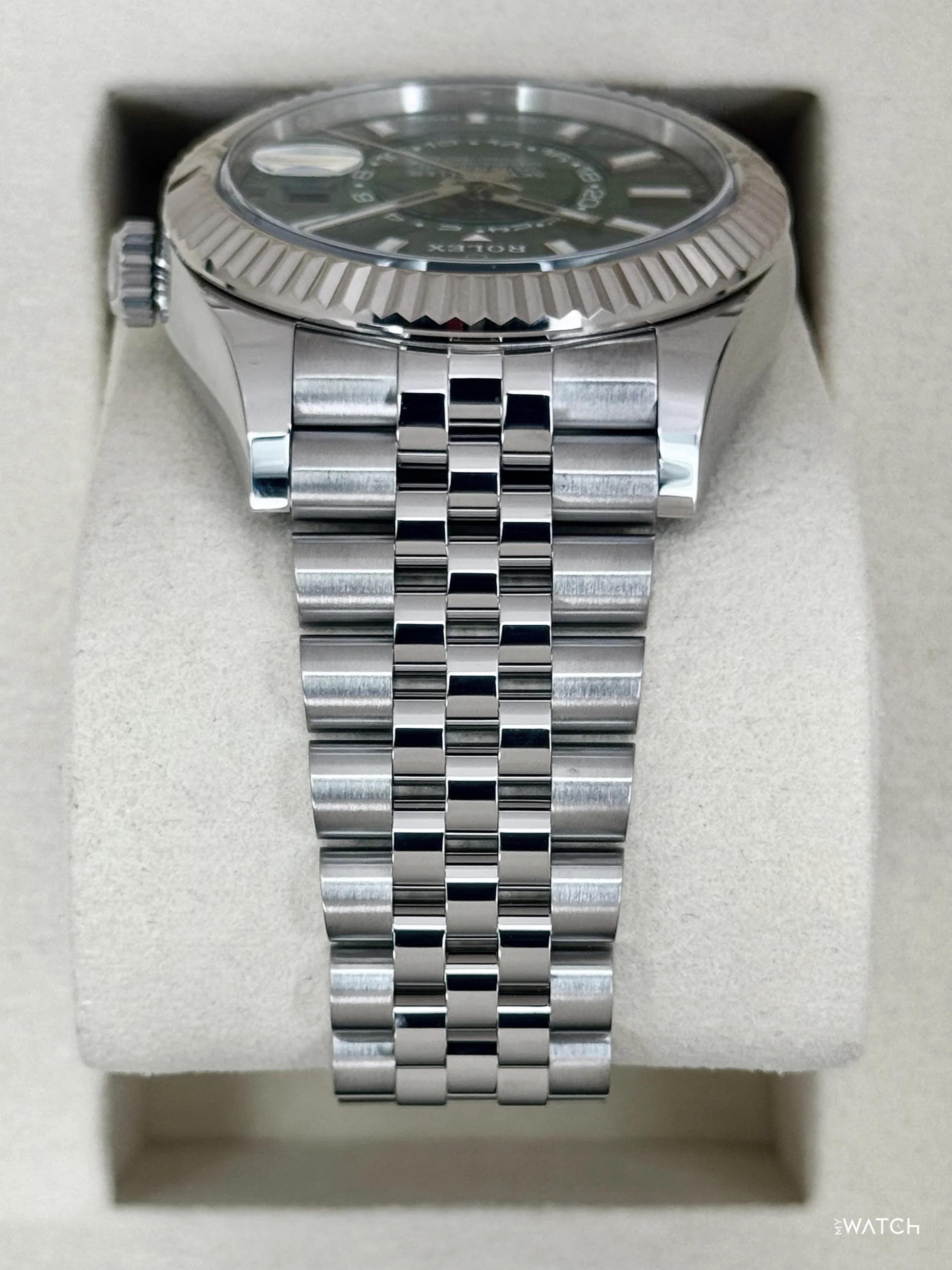 2026 Rolex Sky-Dweller 42mm 336934 Stainless Steel Jubilee Green Dial - Image 4