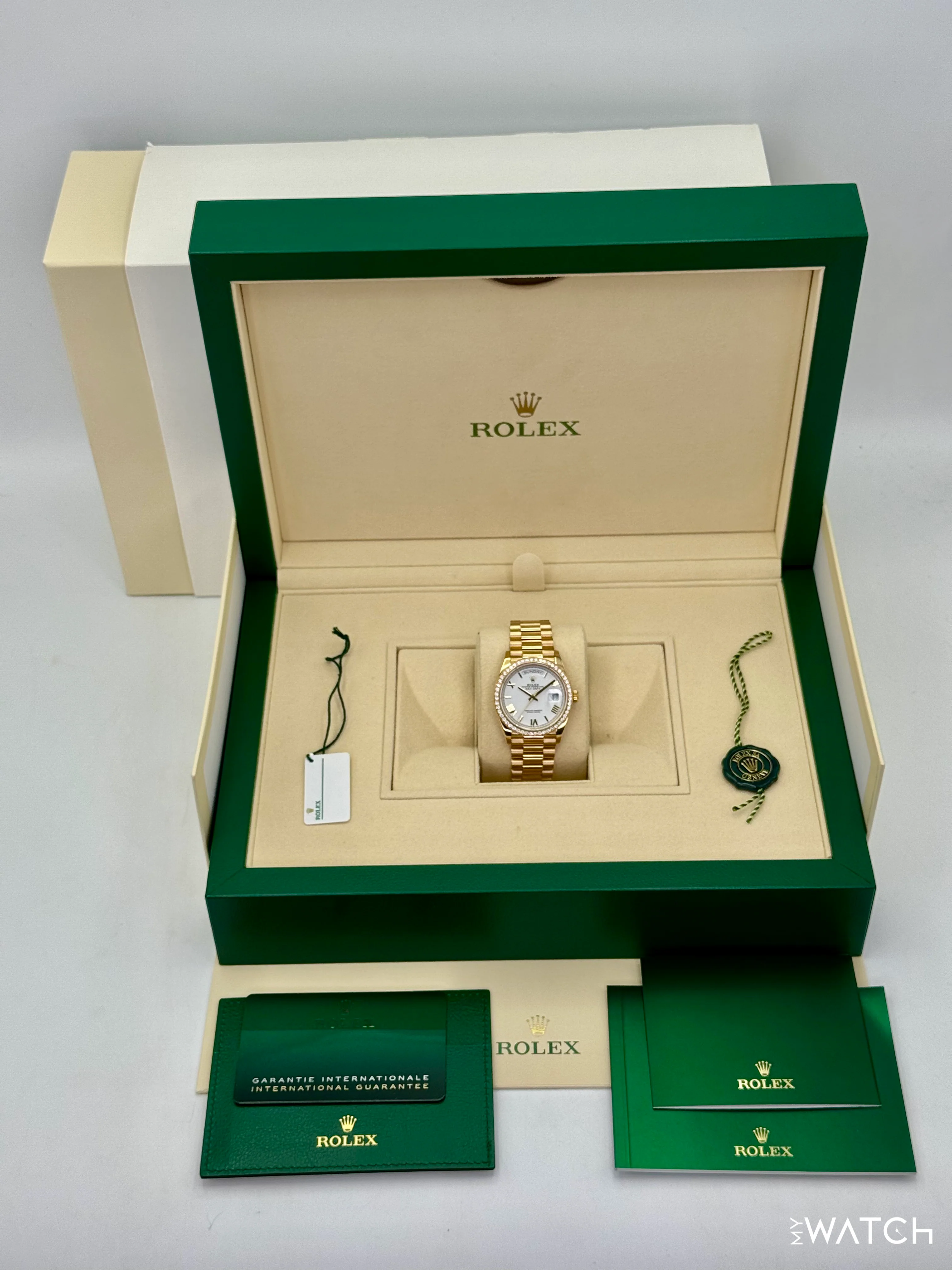 2024 Rolex Day-Date 36mm 128348RBR Presidential Yellow Gold White Dial - Image 10