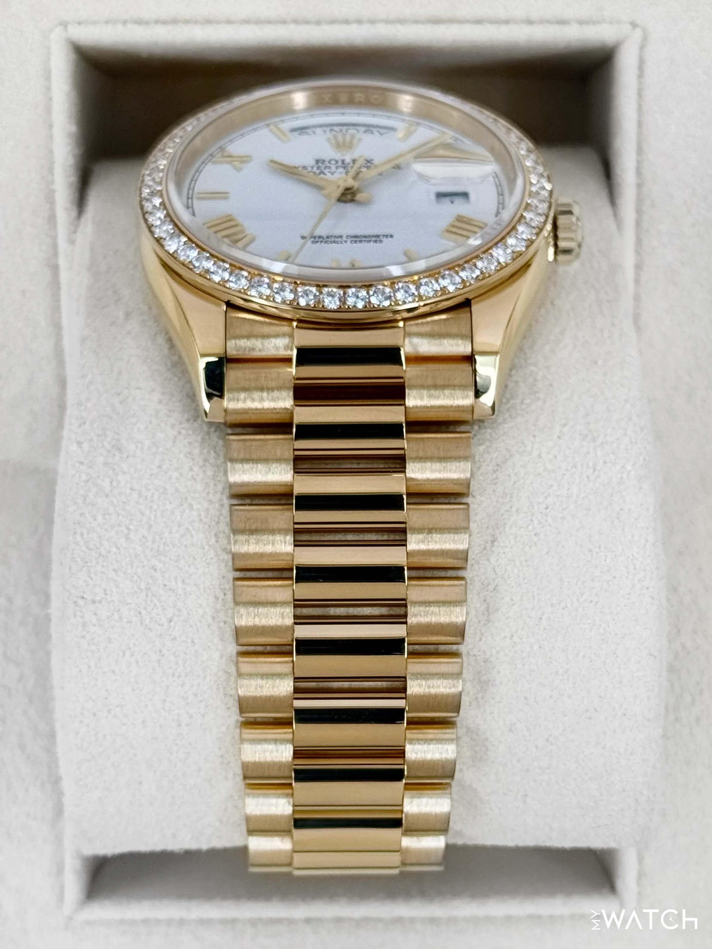 2024 Rolex Day-Date 36mm 128348RBR Presidential Yellow Gold White Dial - Image 3