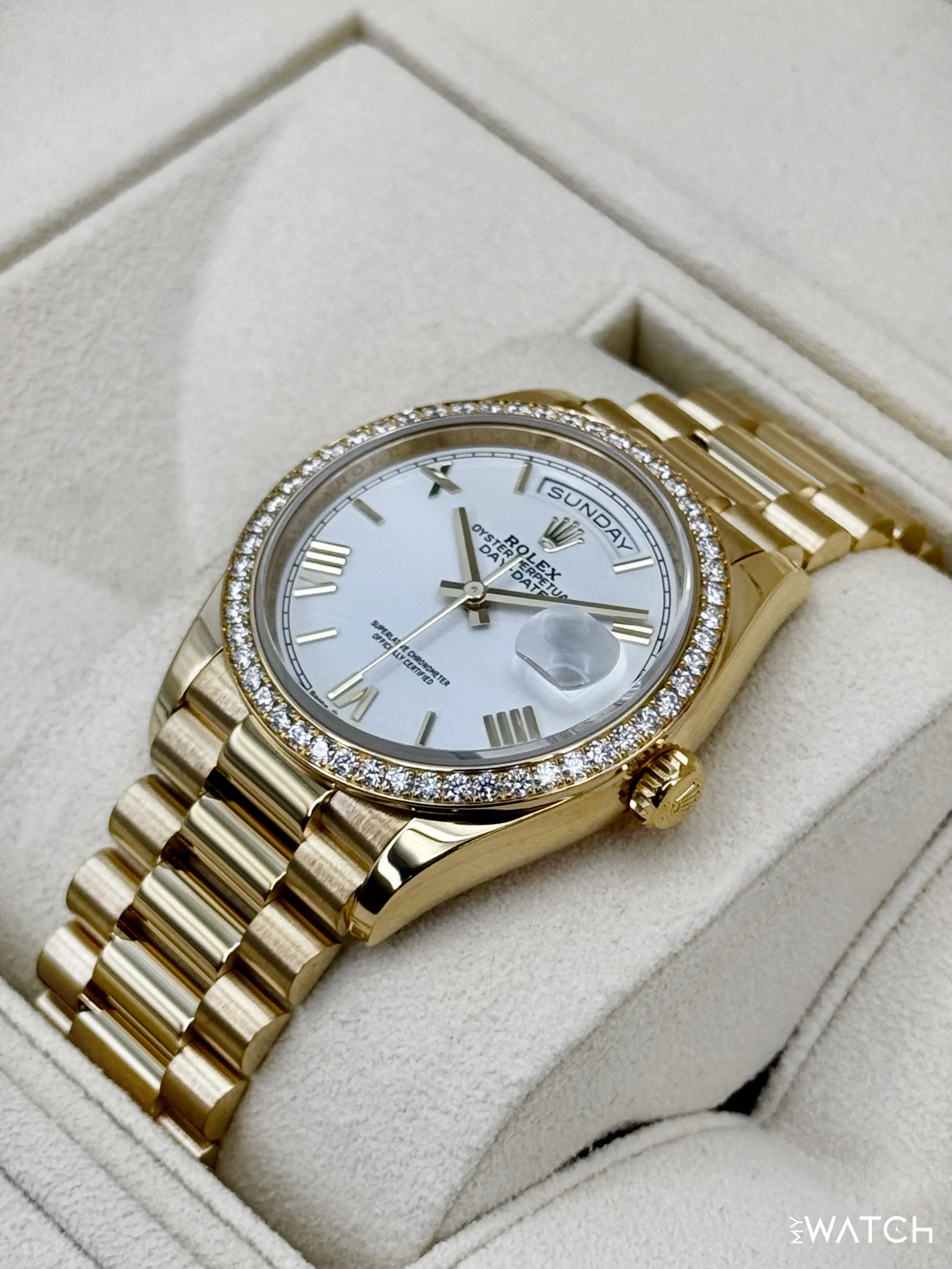 2024 Rolex Day-Date 36mm 128348RBR Presidential Yellow Gold White Dial - Image 5