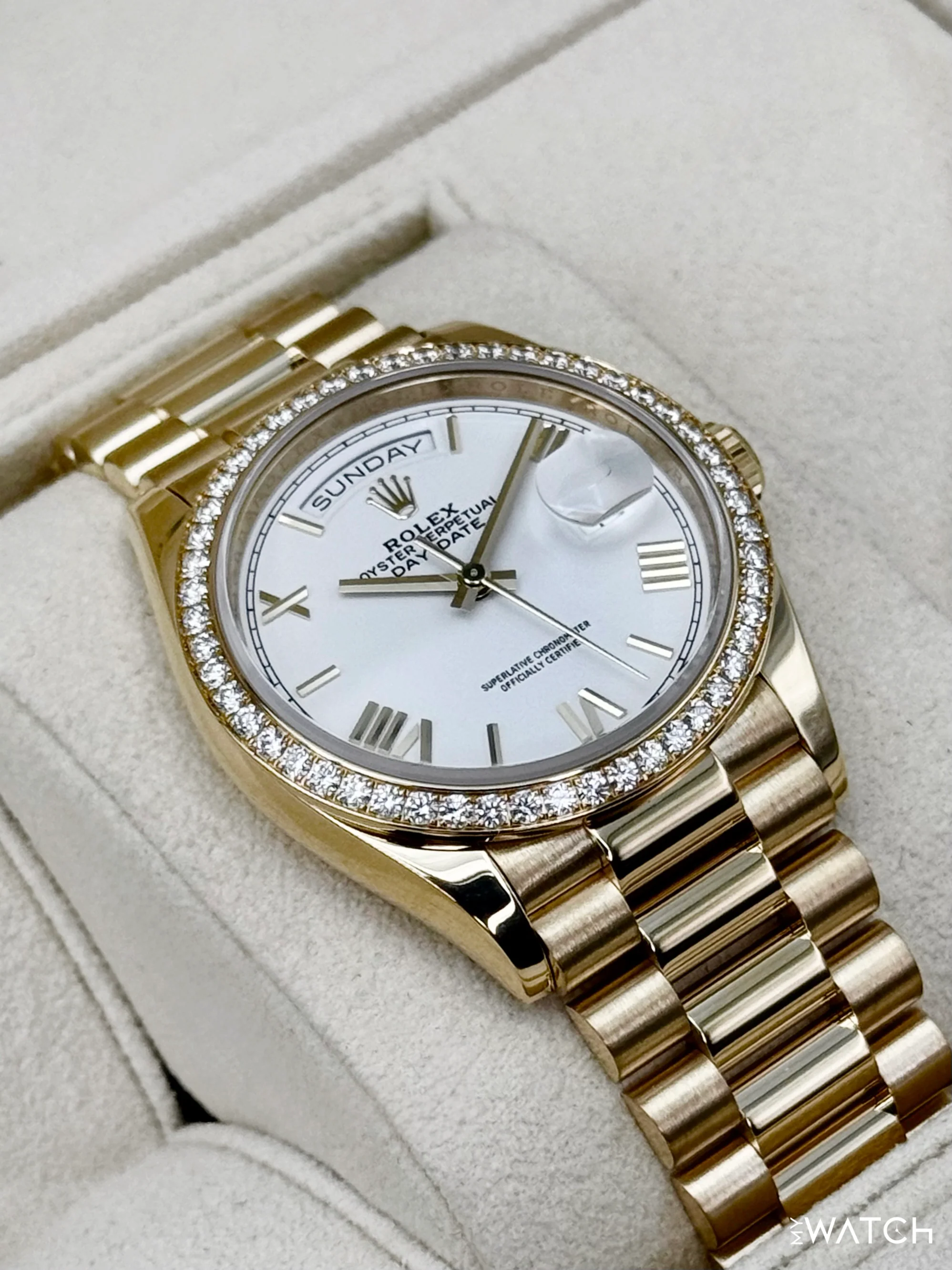 2024 Rolex Day-Date 36mm 128348RBR Presidential Yellow Gold White Dial - Image 6