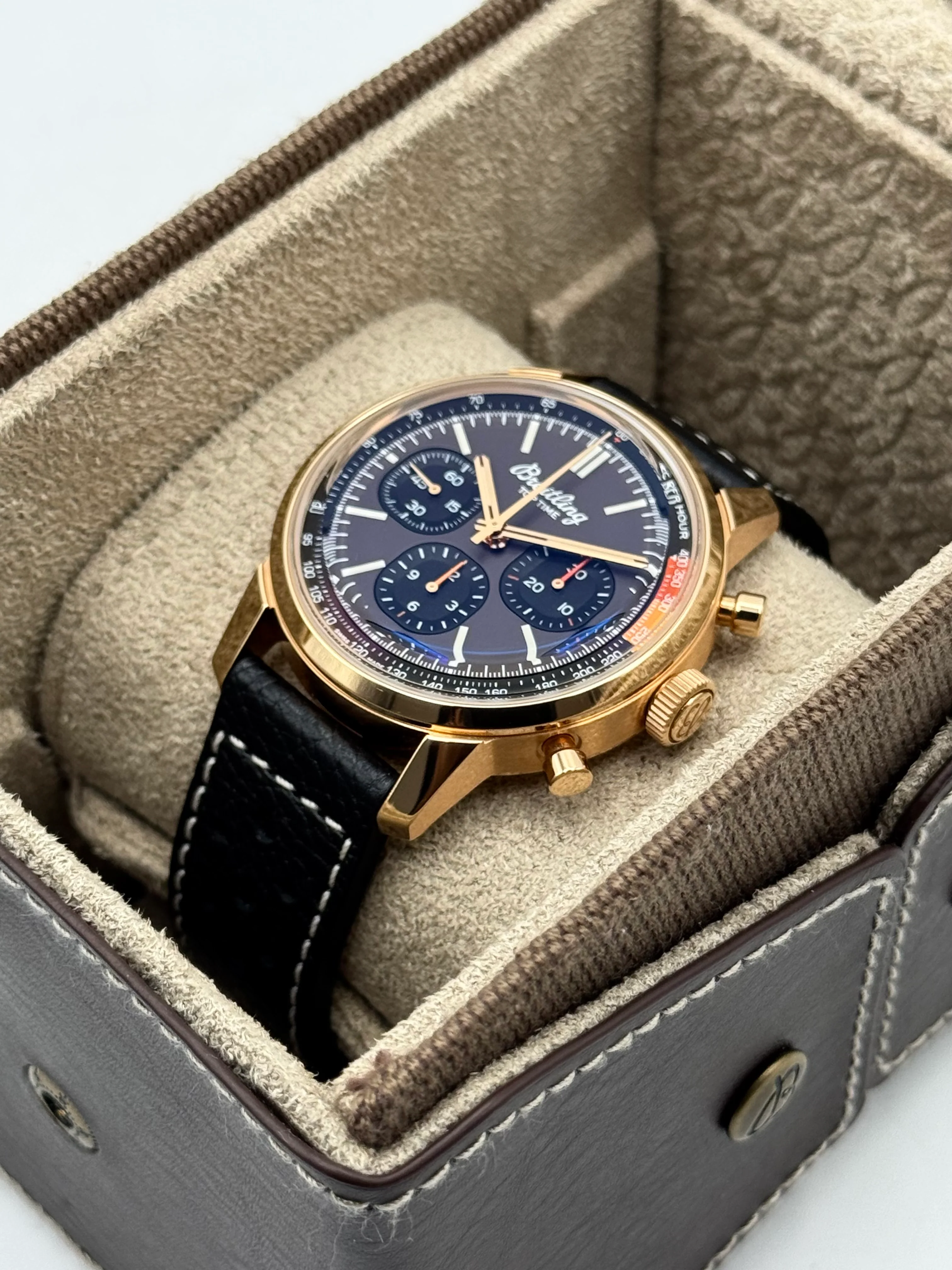 Breitling Top Time B01 41mm RB0176 Rose Gold Brown Dial - Image 5