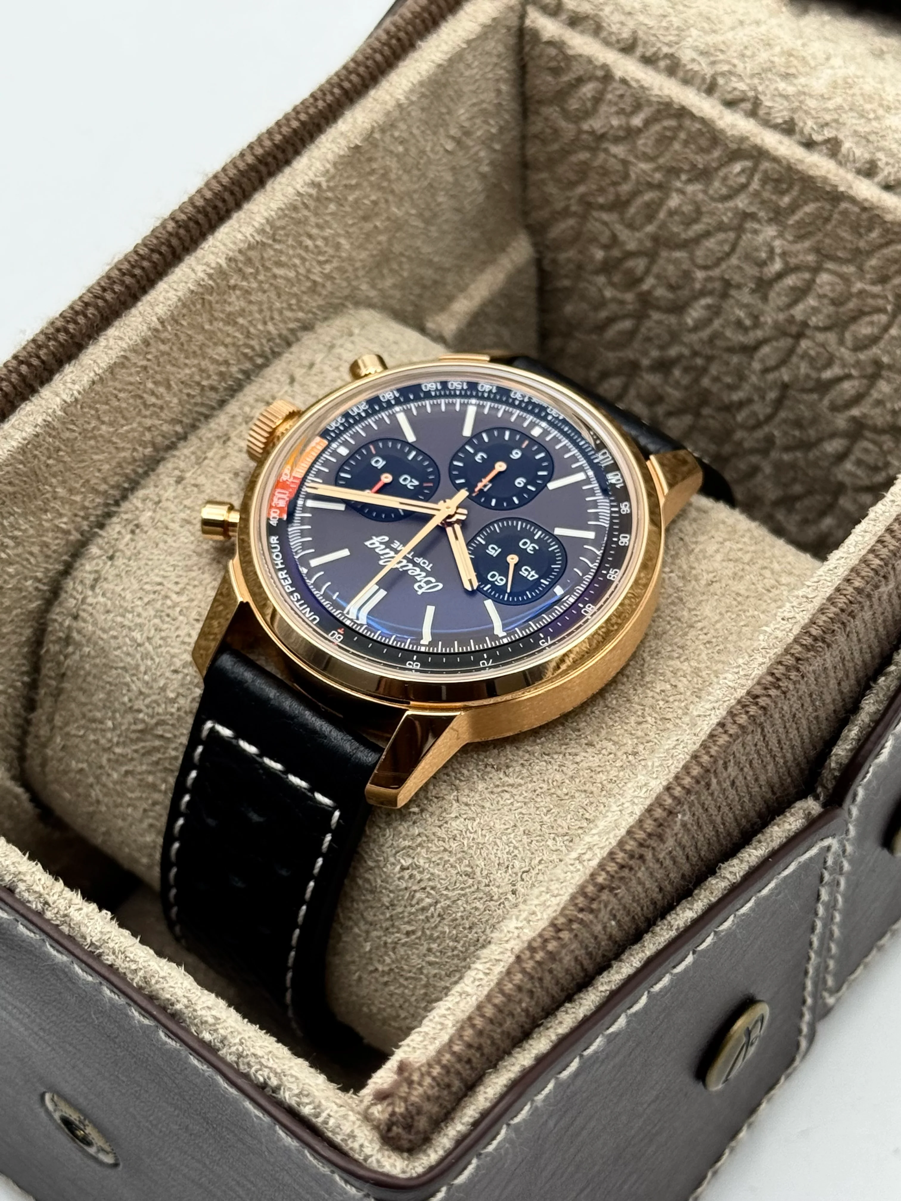 Breitling Top Time B01 41mm RB0176 Rose Gold Brown Dial - Image 7