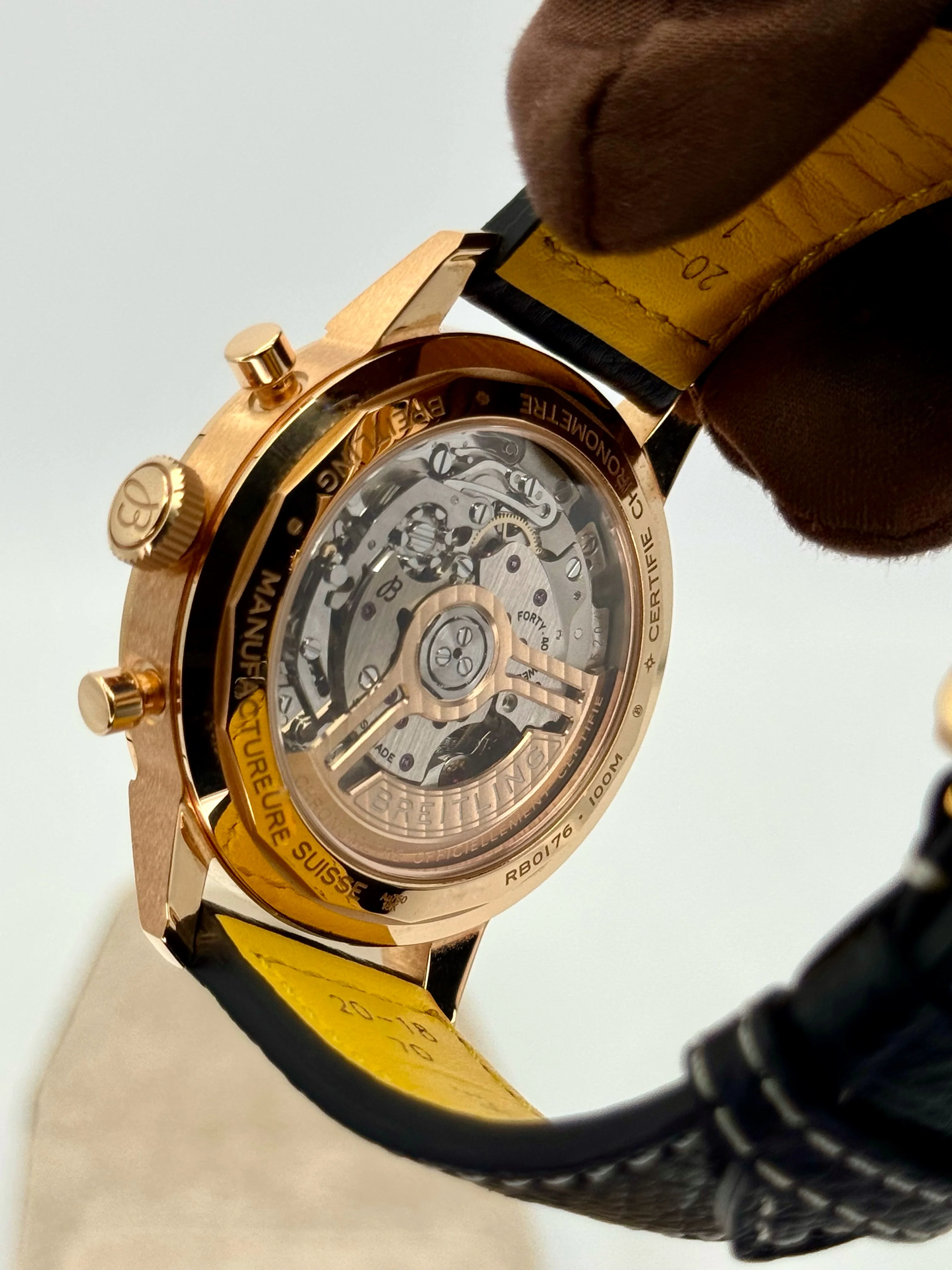 Breitling Top Time B01 41mm RB0176 Rose Gold Brown Dial - Image 9