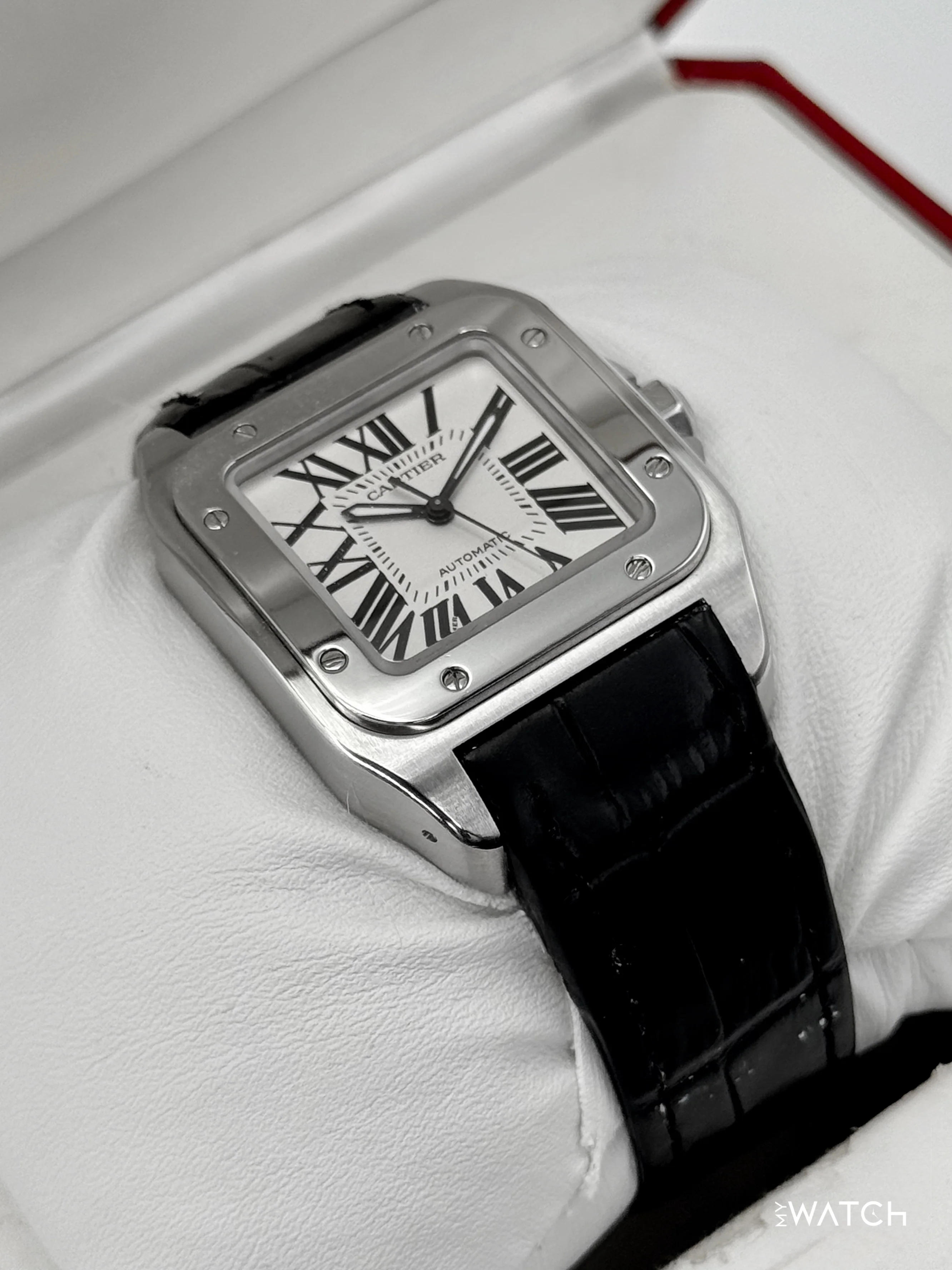 Cartier Santos 100 33mm 2878 Stainless Steel White Dial - Image 6