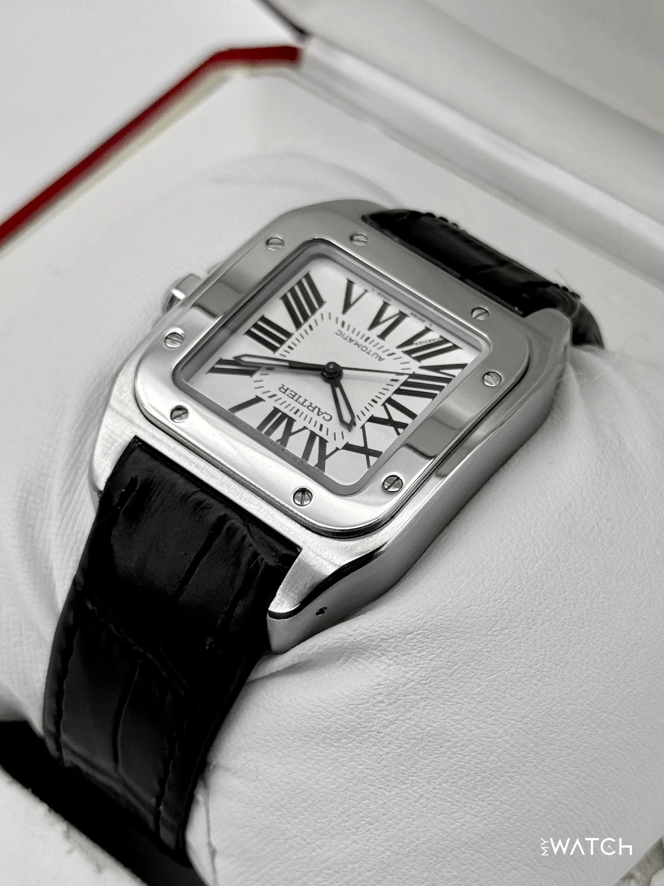 Cartier Santos 100 33mm 2878 Stainless Steel White Dial - Image 7
