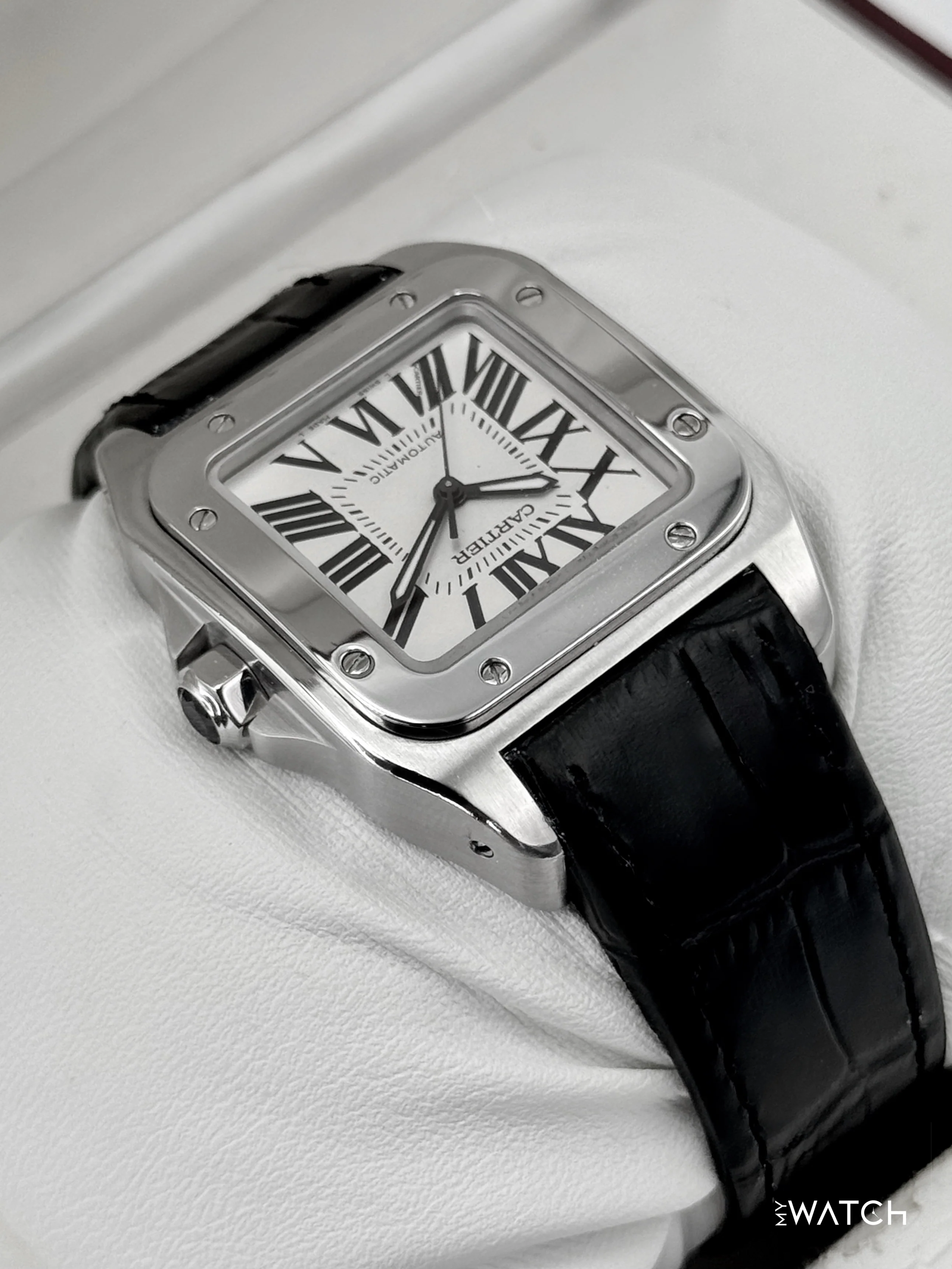 Cartier Santos 100 33mm 2878 Stainless Steel White Dial - Image 8