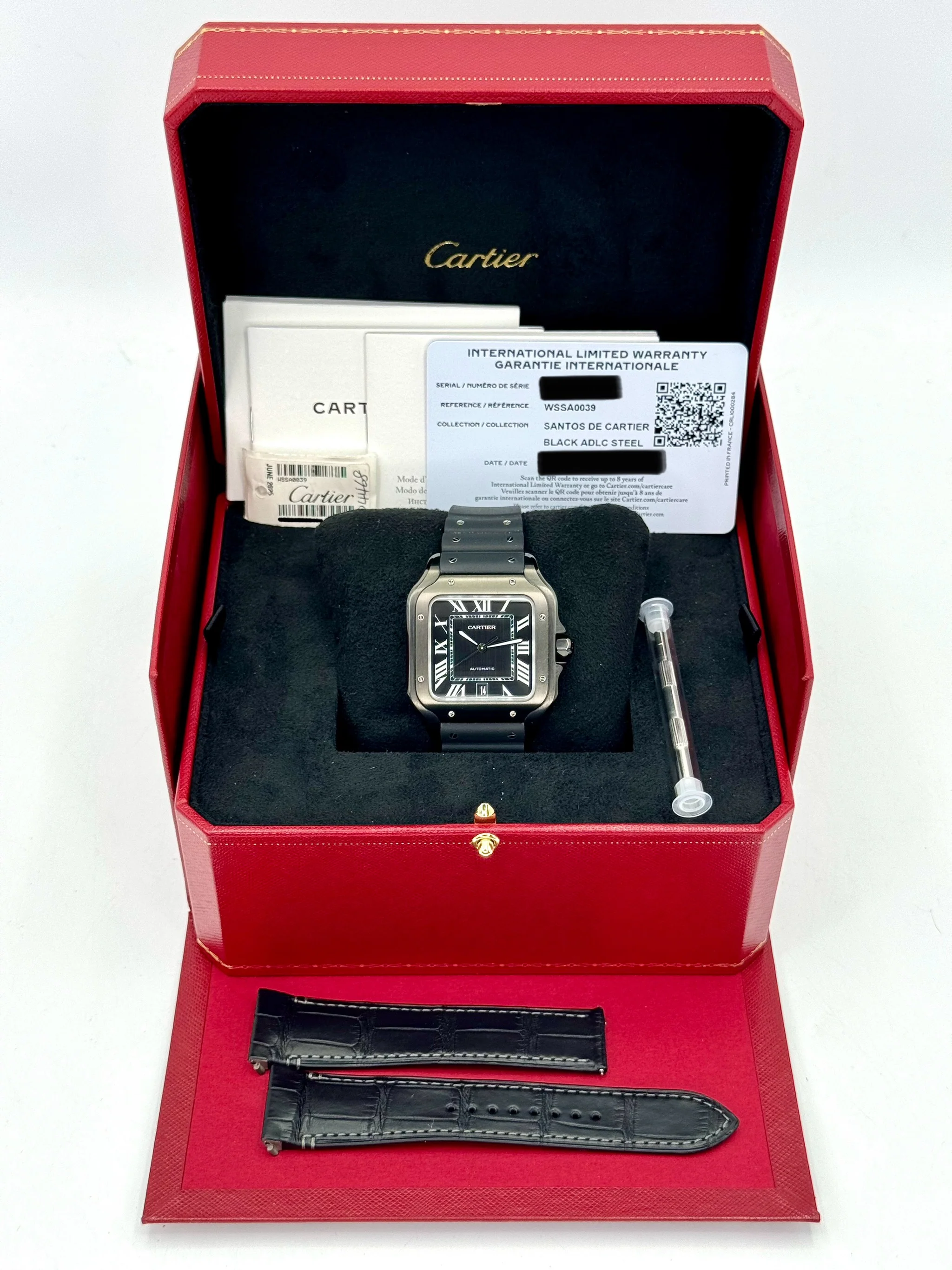 2023 Cartier Santos De Cartier 39.8mm WSSA0039 Steel Black Dial - Image 11