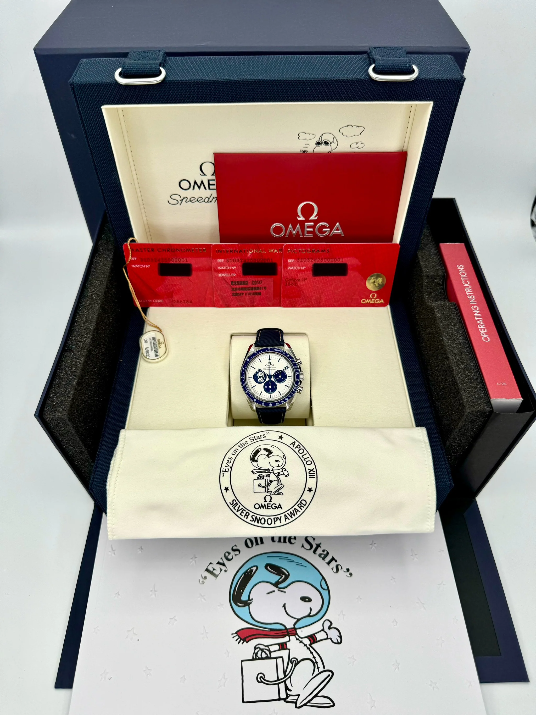 NEW 2024 Omega Speedmaster Silver Snoopy Award 310.32.42.50.02.001 - Image 12