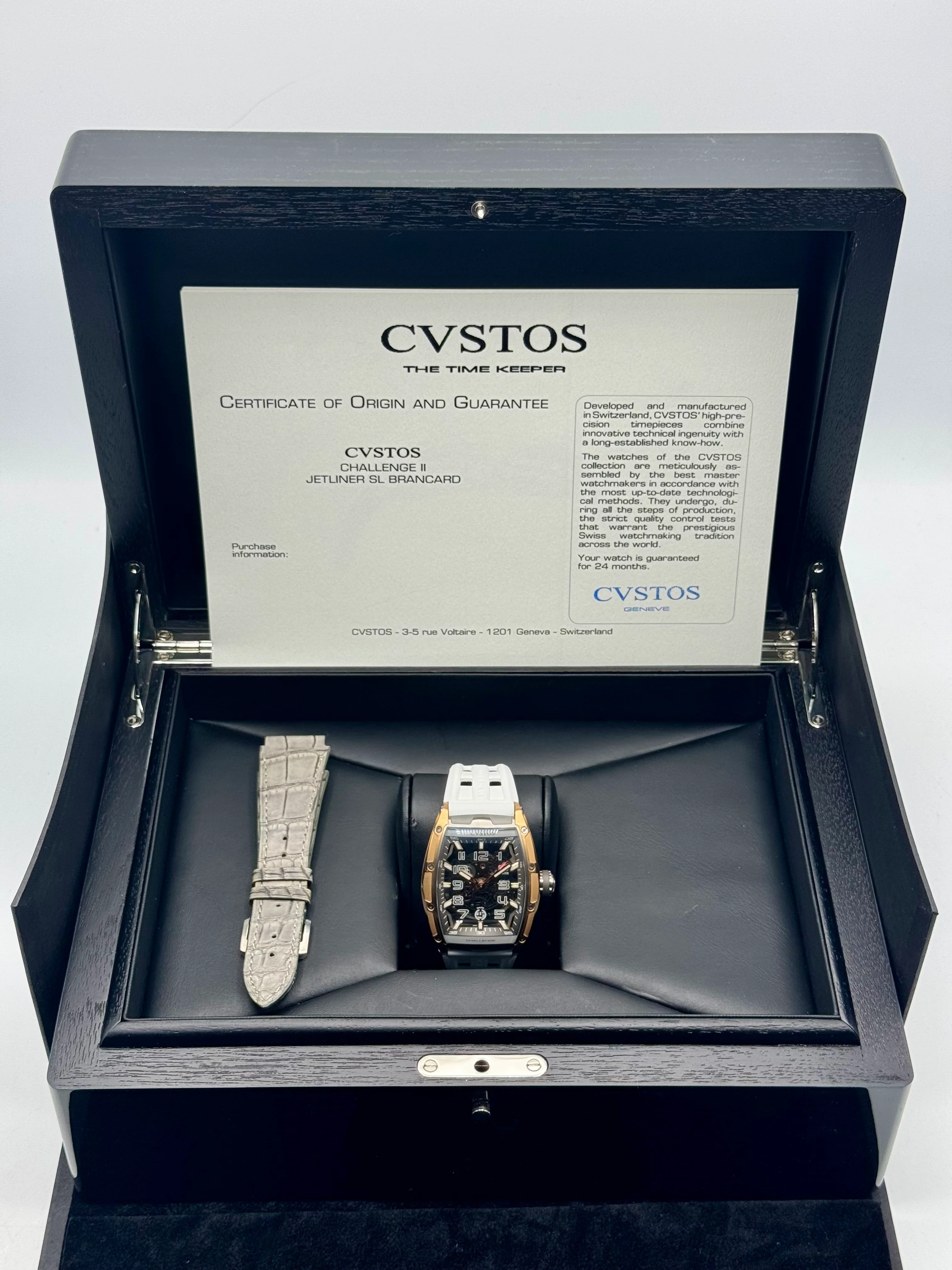 Cvstos Challenge II JetLiner SL Brancard 41mm Rose Gold & Titanium Skeleton - Image 9