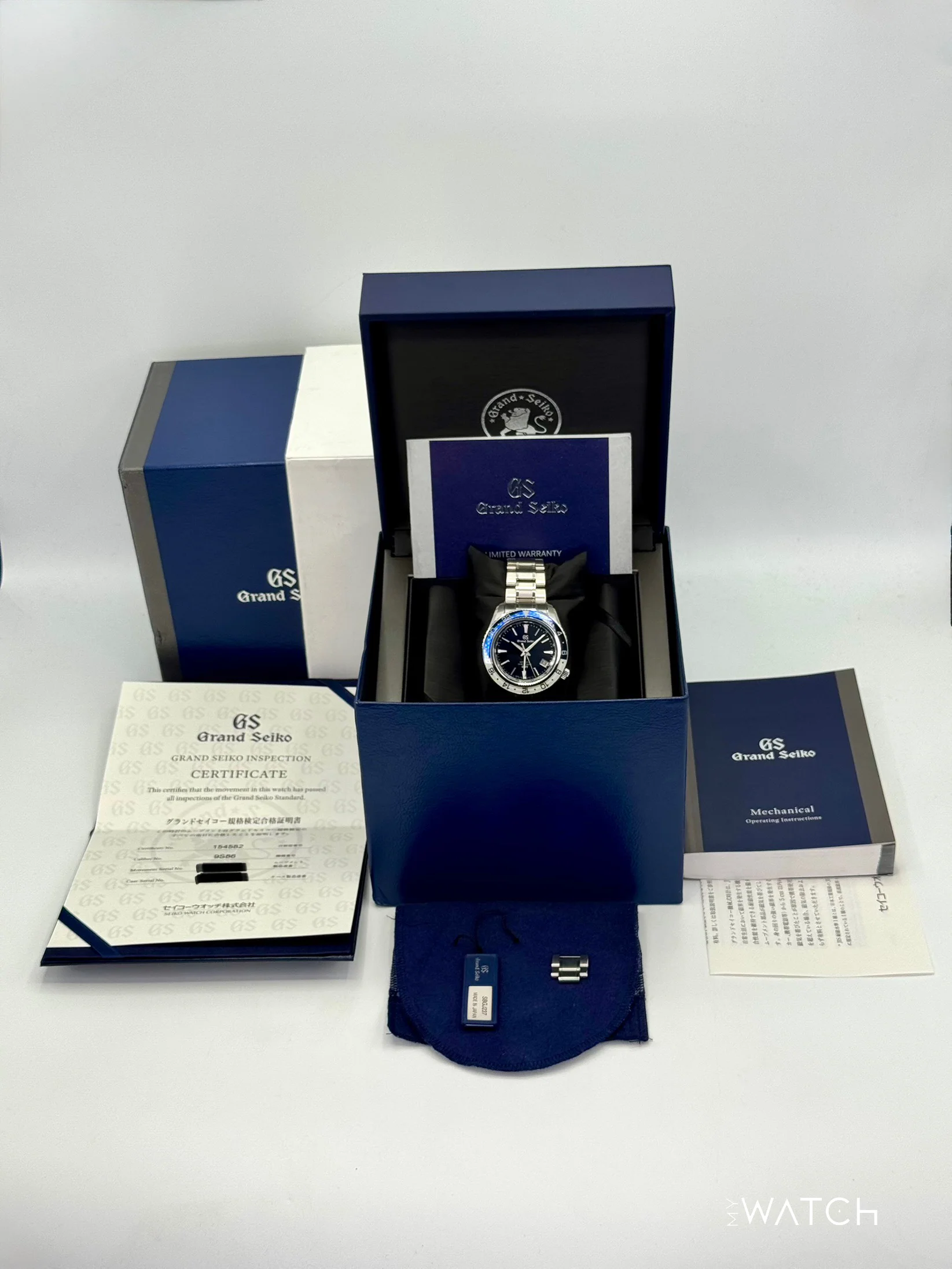 Grand Seiko GMT 44.2mm SBGJ237 Stainless Steel Blue Dial - Image 11