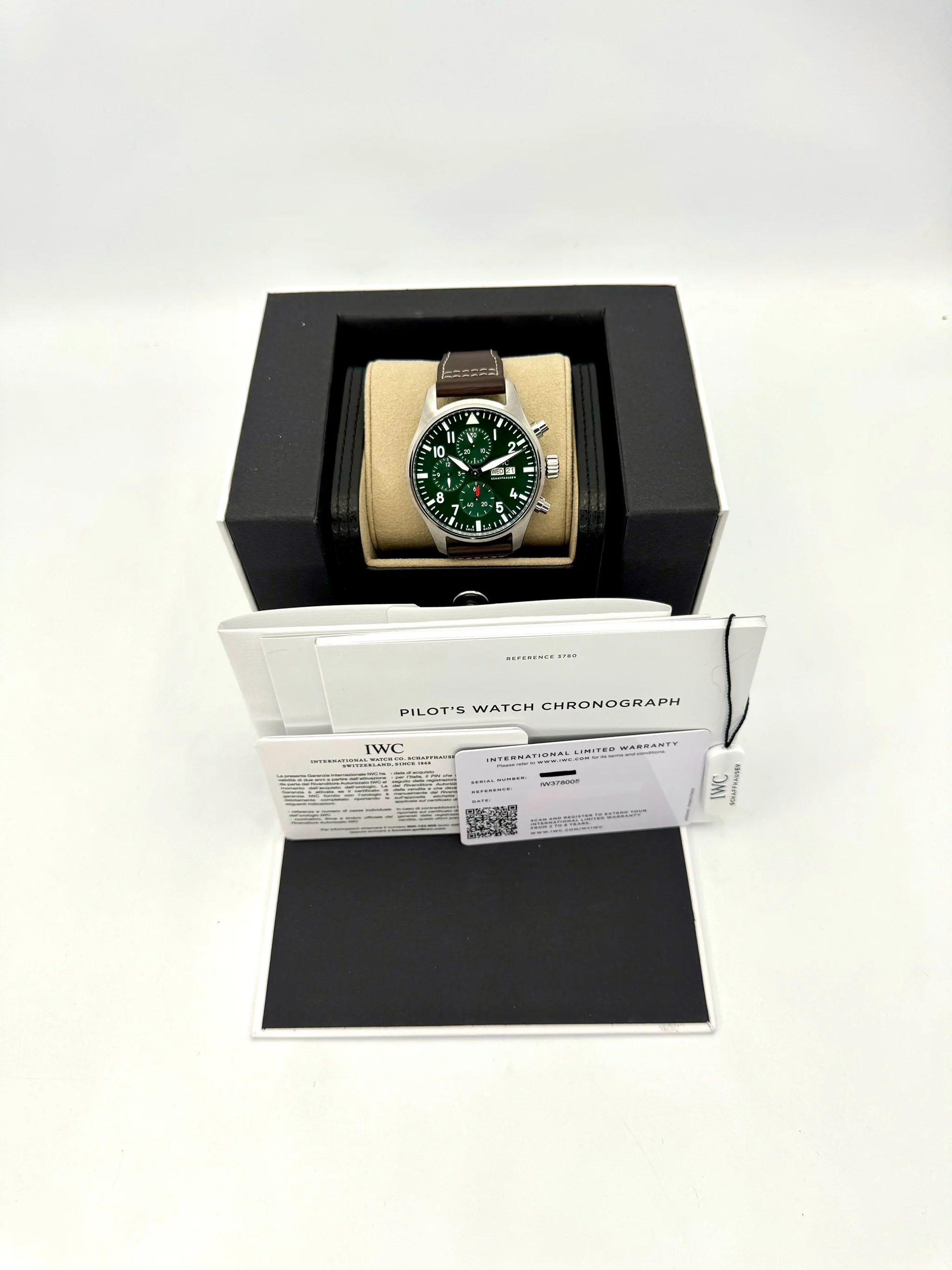 2023 IWC Pilot's Watch Chronograph 43mm IW378005 Steel Green Dial - Image 12