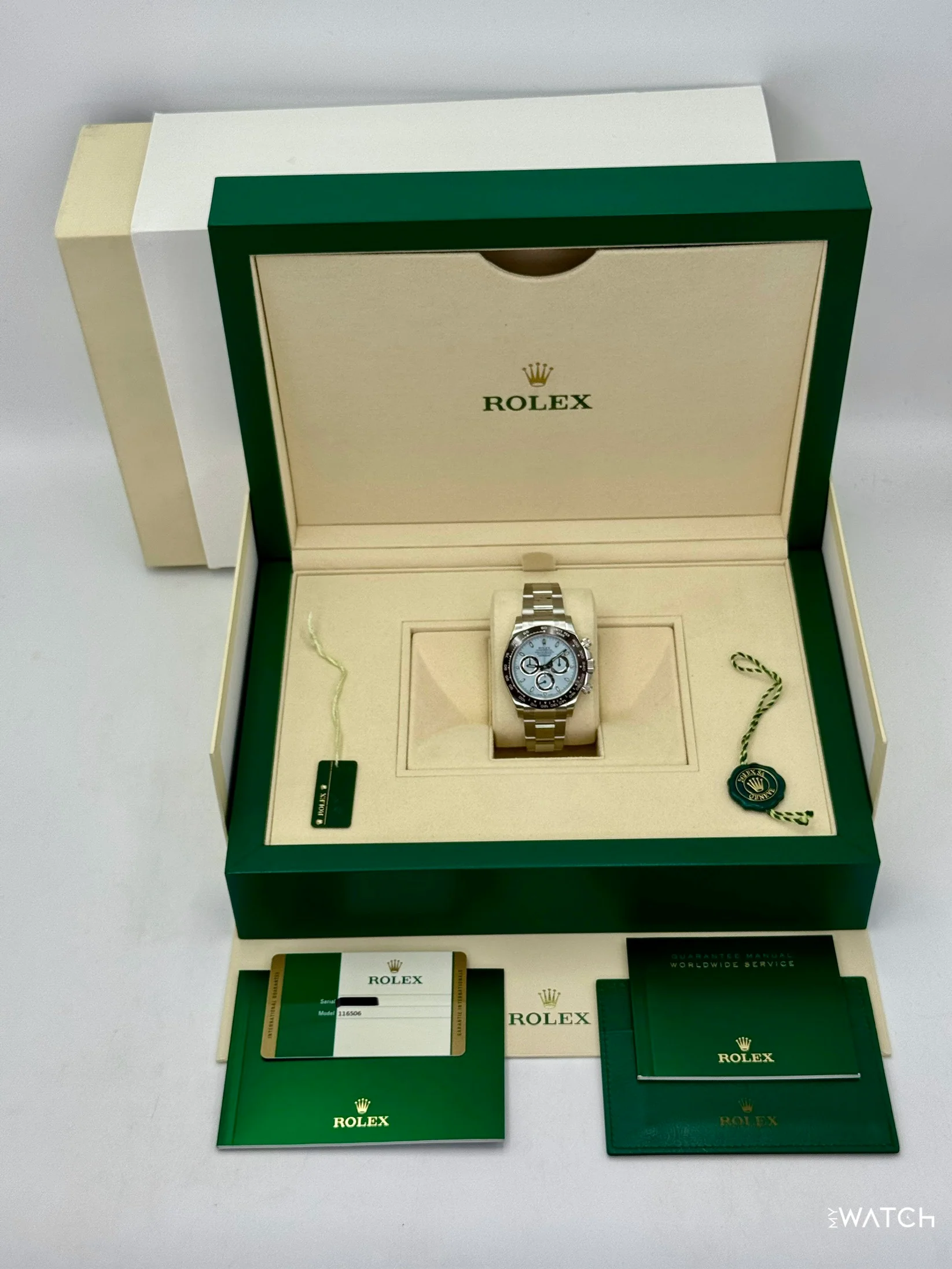 NEW 2016 Rolex Daytona 40mm 116506 Platinum Ice Blue Dial (STICKERED) - Image 10