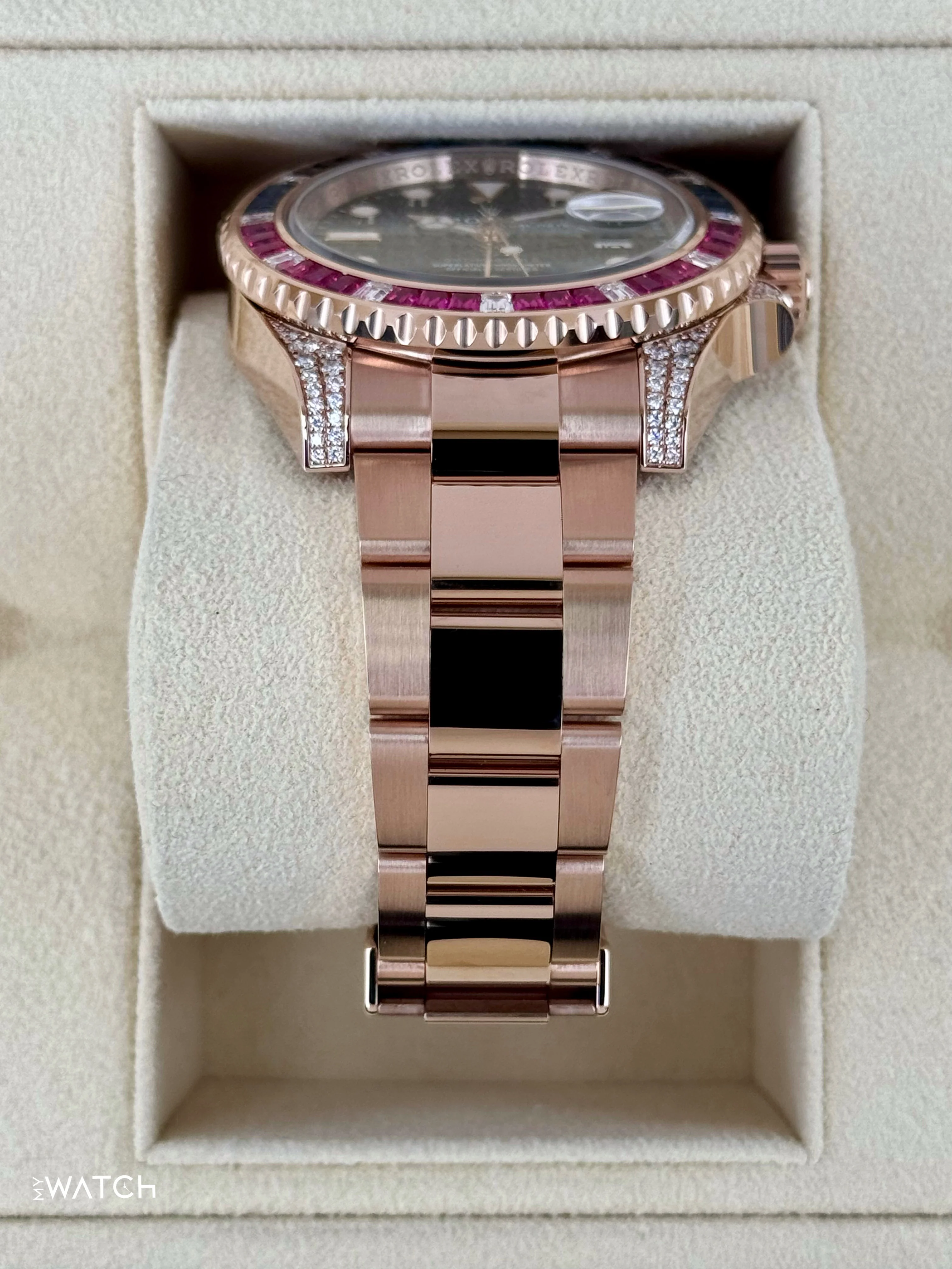 NOS 2021 Rolex GMT-Master II 40mm 126755SARU Pepsi Rose Gold Sapphire Ruby - Image 3
