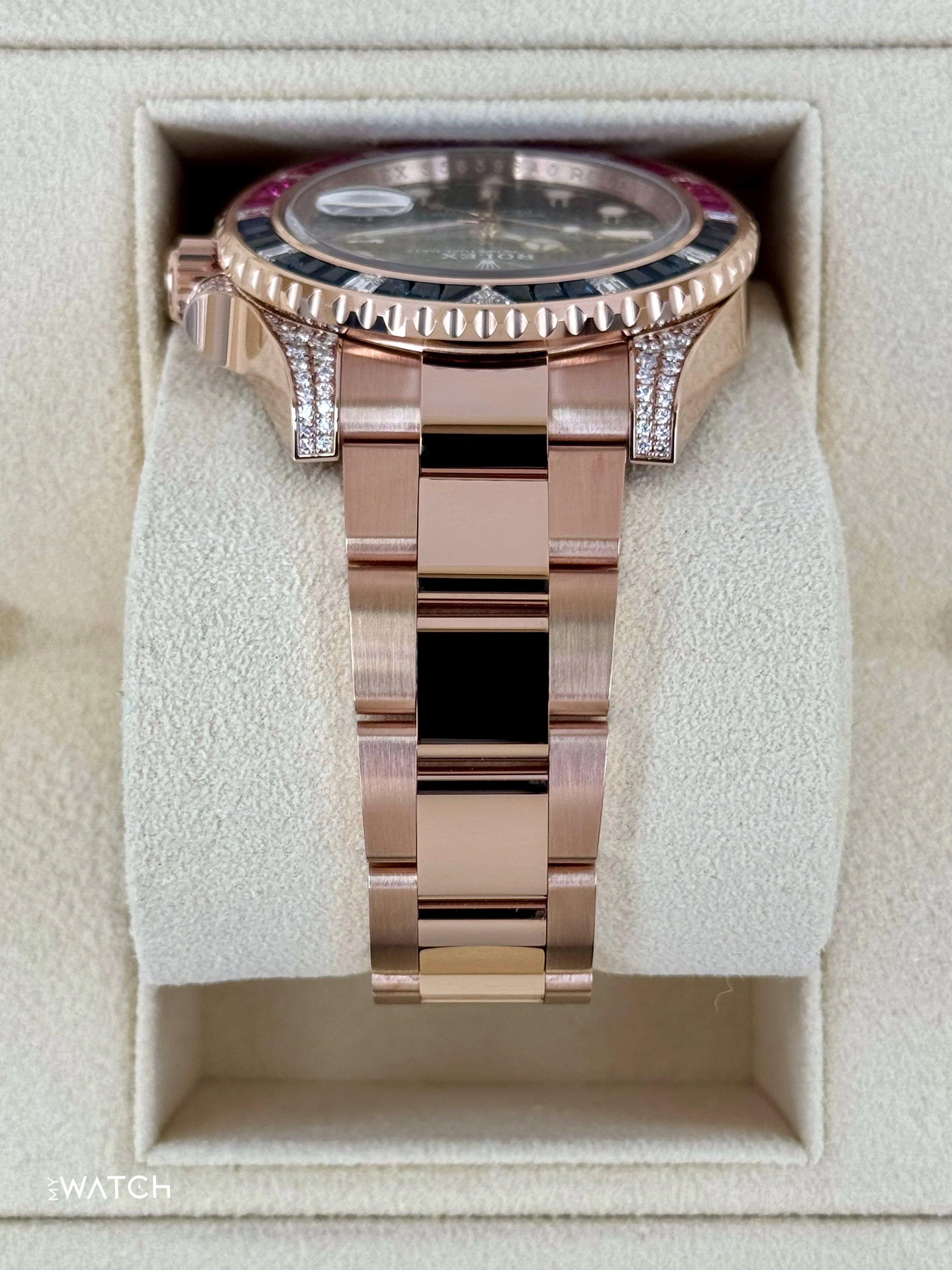 NOS 2021 Rolex GMT-Master II 40mm 126755SARU Pepsi Rose Gold Sapphire Ruby - Image 4