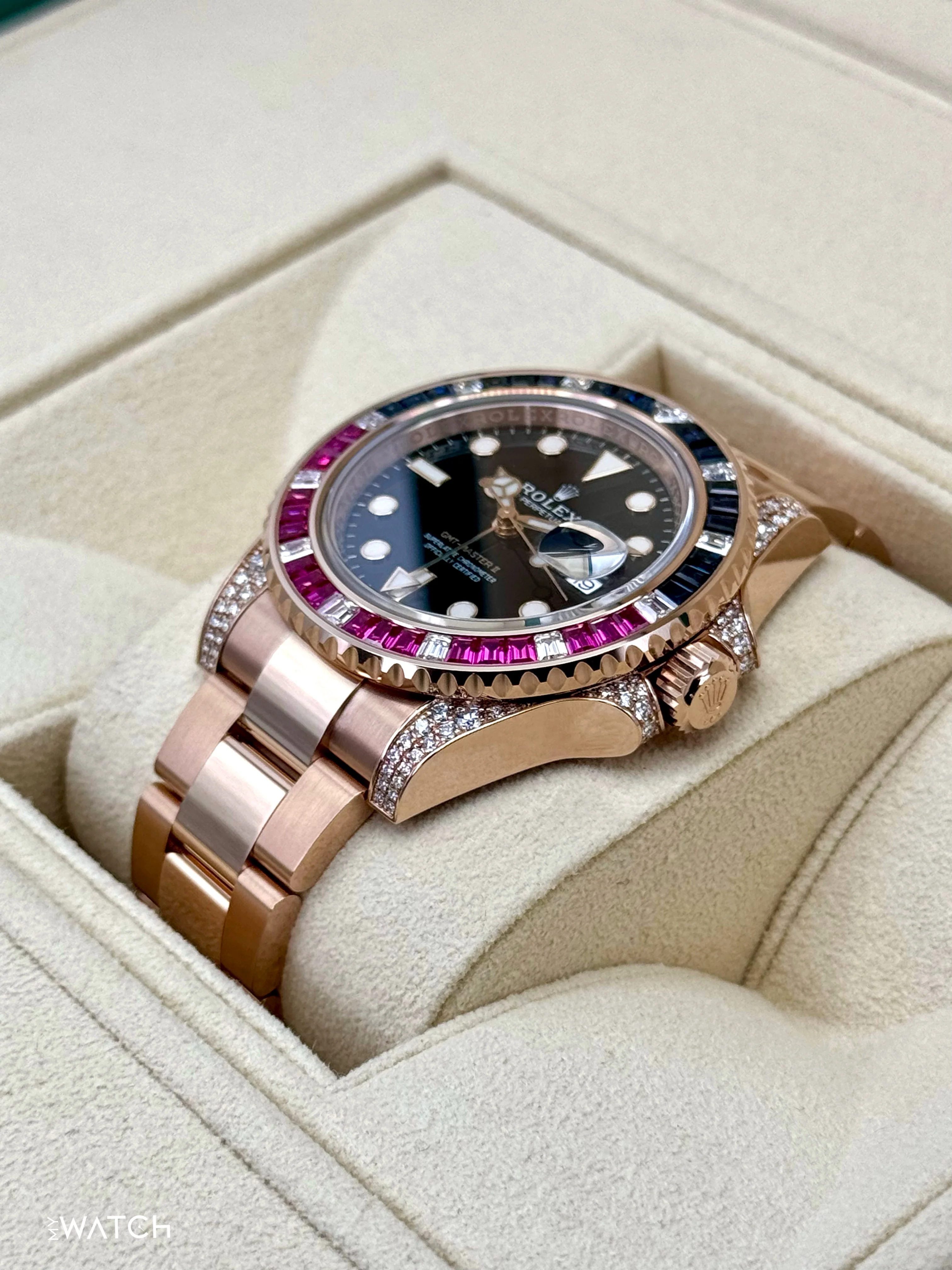 NOS 2021 Rolex GMT-Master II 40mm 126755SARU Pepsi Rose Gold Sapphire Ruby - Image 5