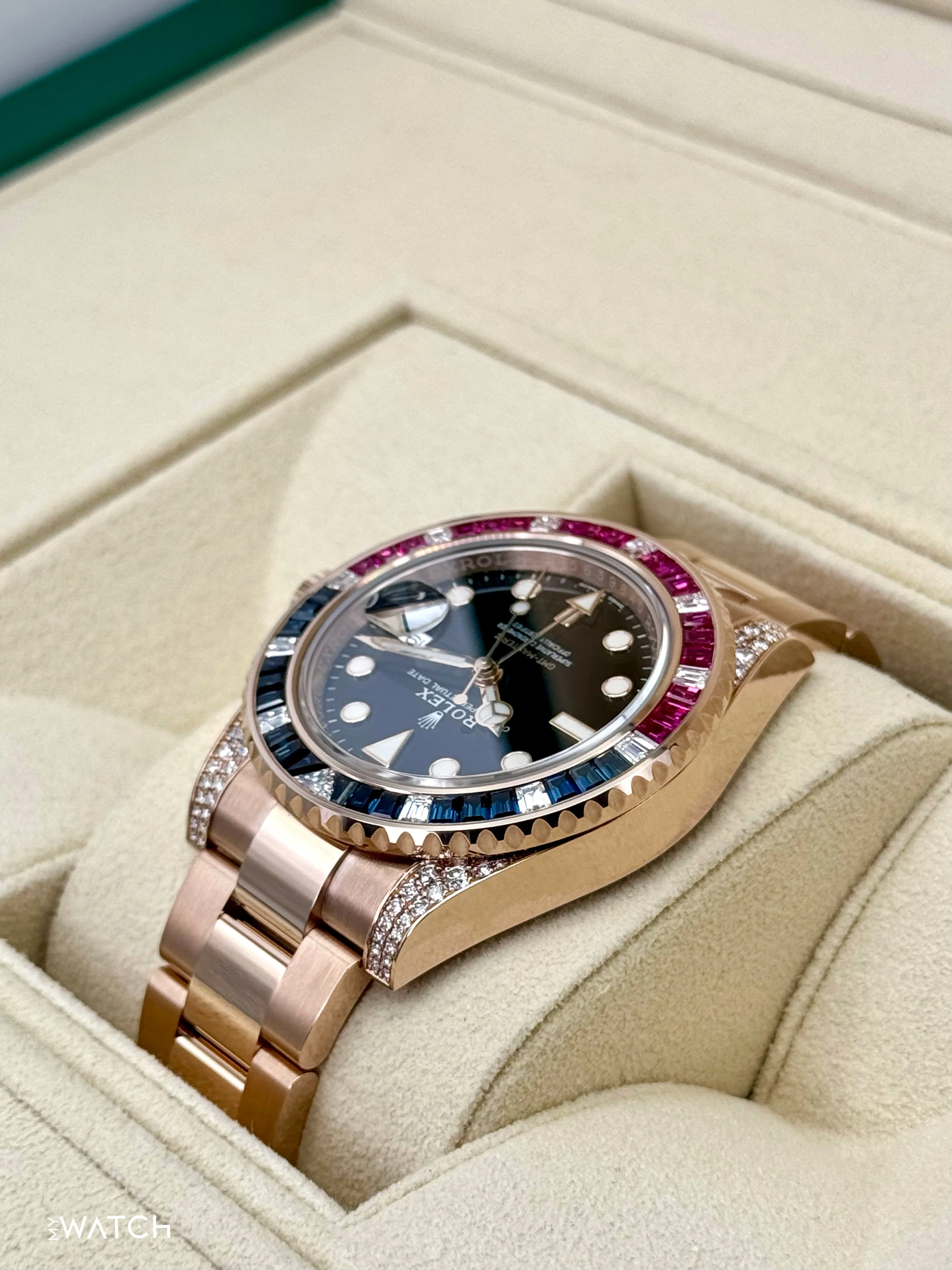 NOS 2021 Rolex GMT-Master II 40mm 126755SARU Pepsi Rose Gold Sapphire Ruby - Image 7
