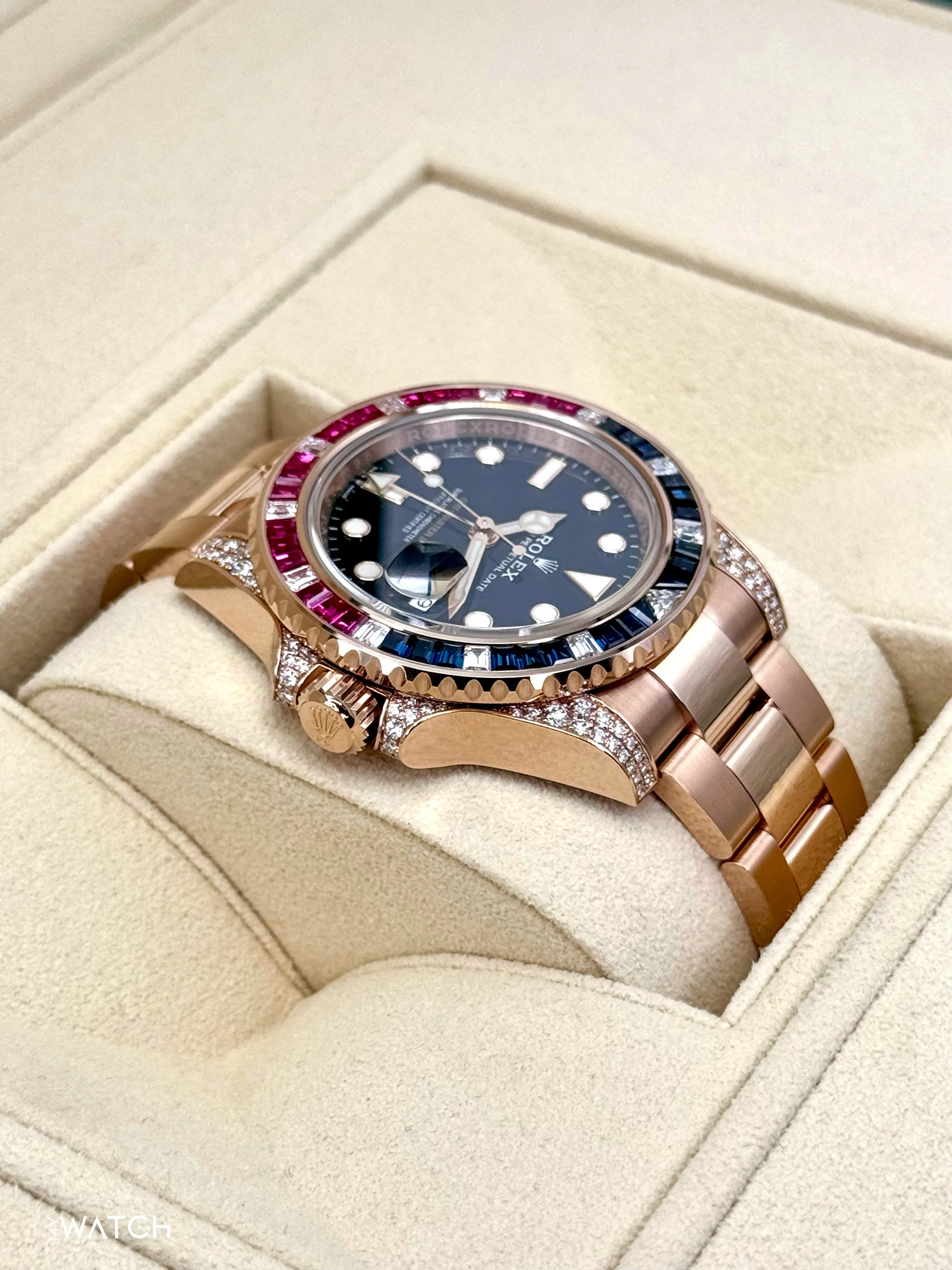 NOS 2021 Rolex GMT-Master II 40mm 126755SARU Pepsi Rose Gold Sapphire Ruby - Image 8