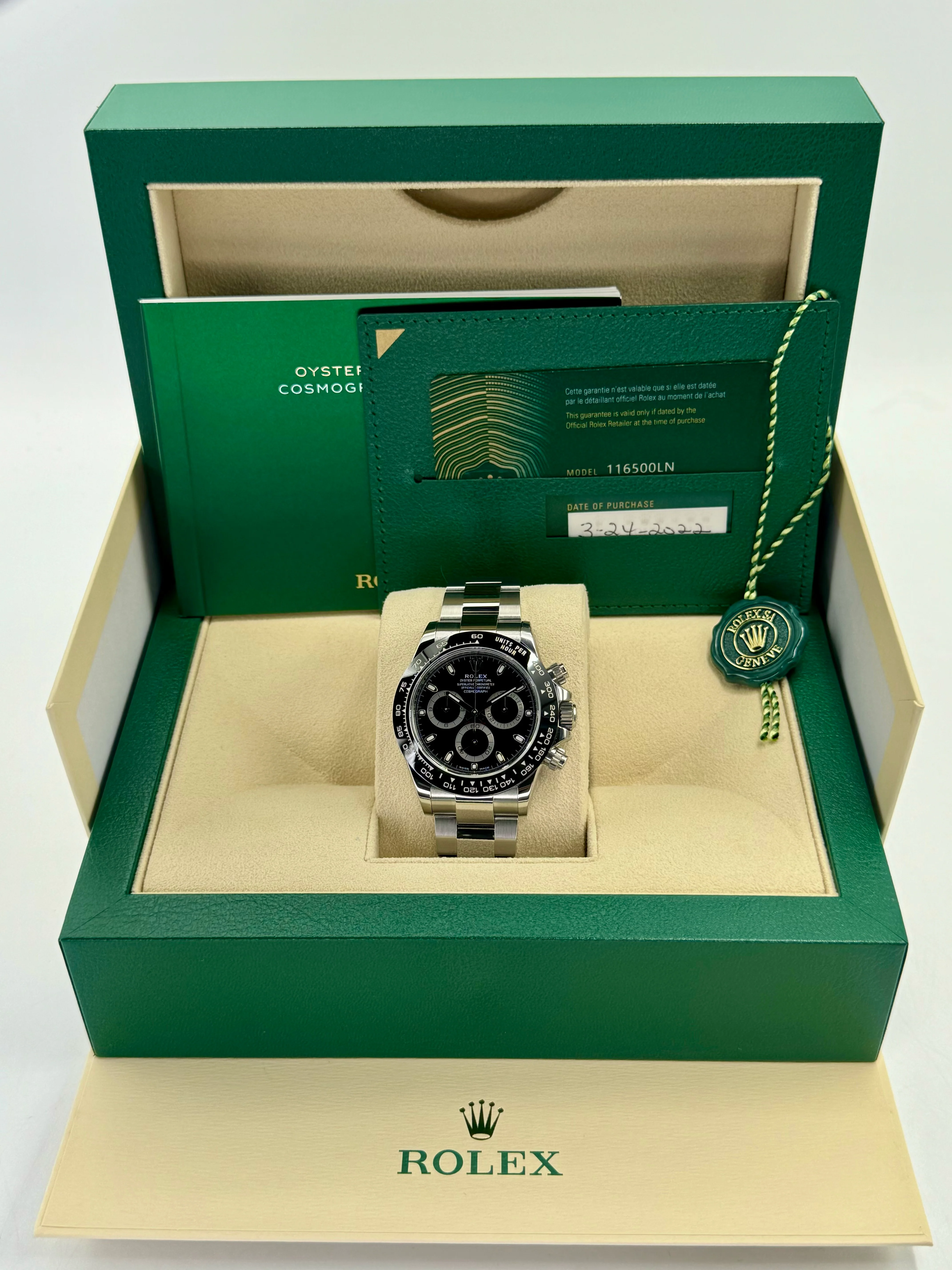 NEW 2022 Rolex Daytona 40mm 116500LN Stainless Steel Black Dial - Image 11